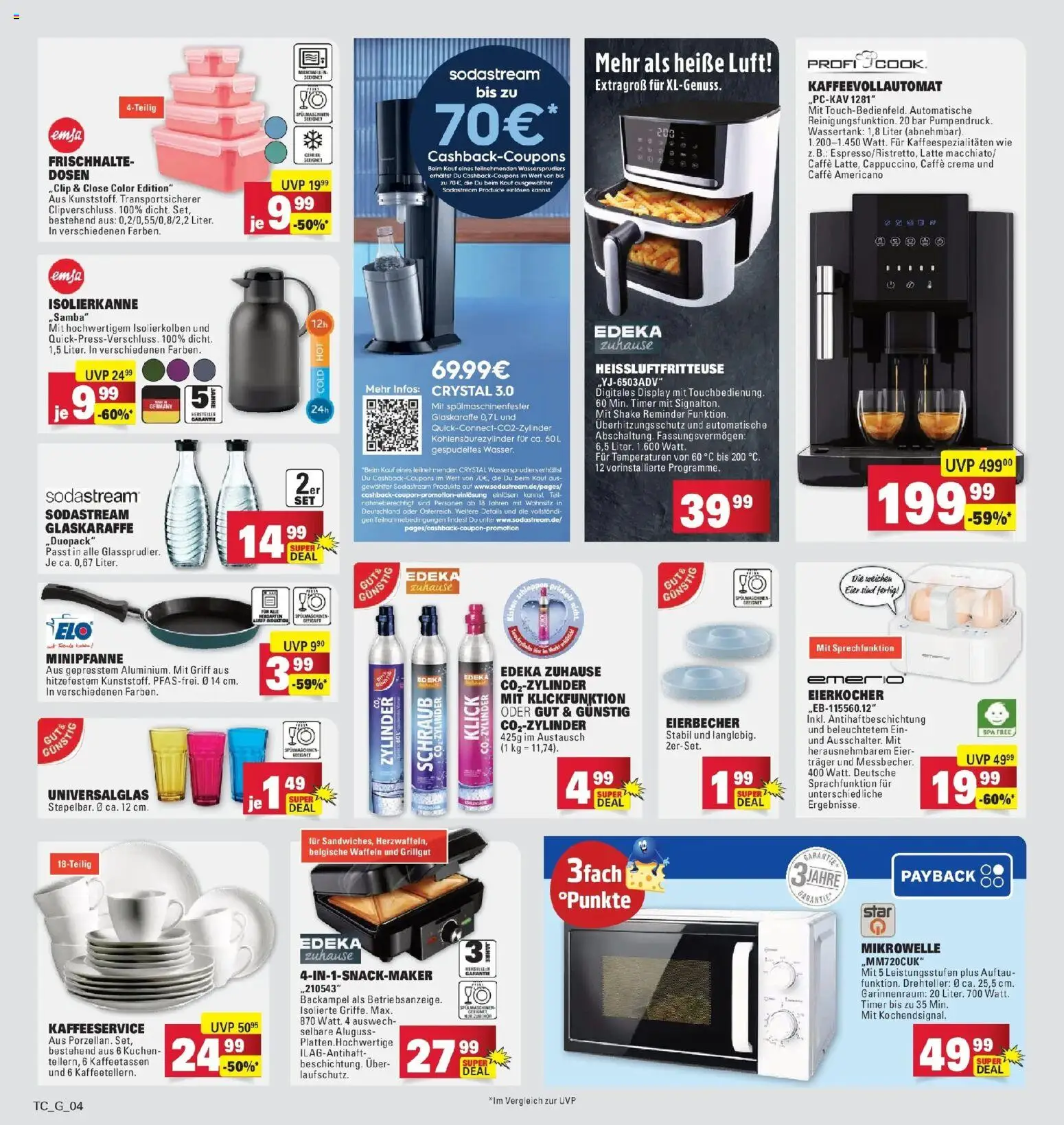 Edeka prospekt Göppingen	 – gültig ab 29.03.2026 | Seite: 40 | Produkte: Mikrowelle, Eierkocher, Heißluftfritteuse, Sodastream