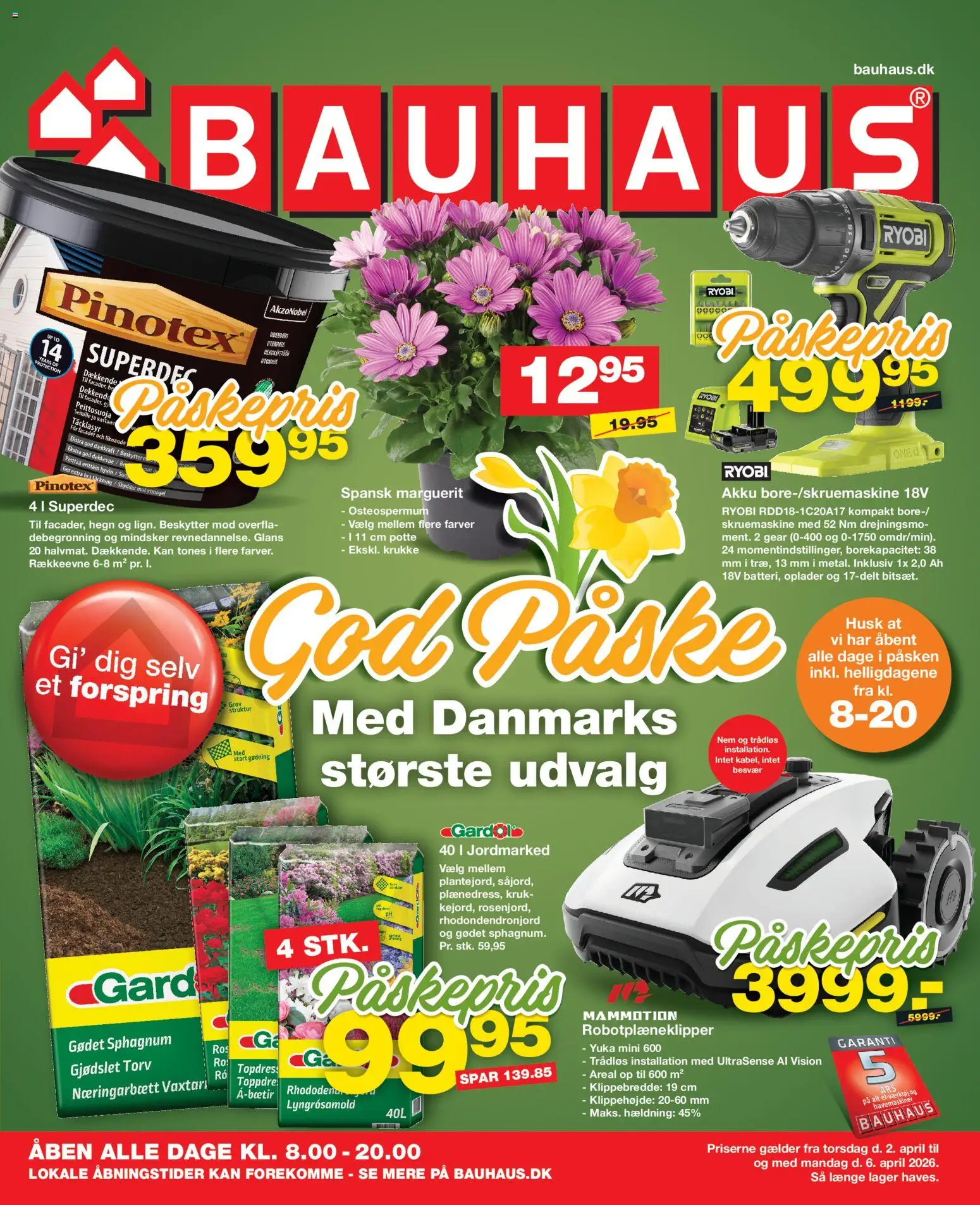 Bauhaus tilbudsavis – gyldig fra 02.04.2026 | Side: 1 | Produkter: Krukke