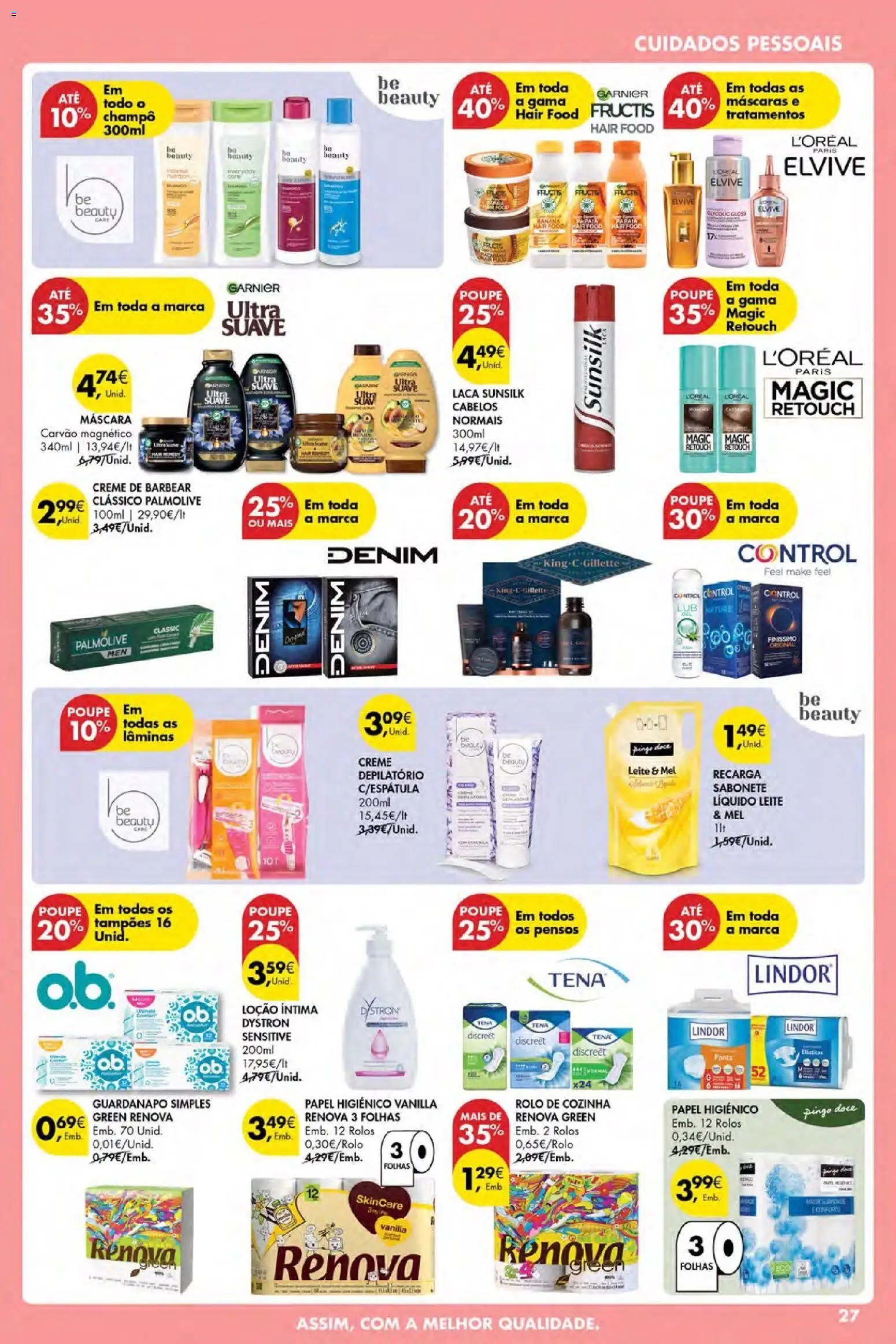 Pingo Doce Poupe Esta Semana Açores │ válido de 07.01.2026 | Página: 27 | Produtos: Espátula, Papel higiénico, Shampoo, Mel