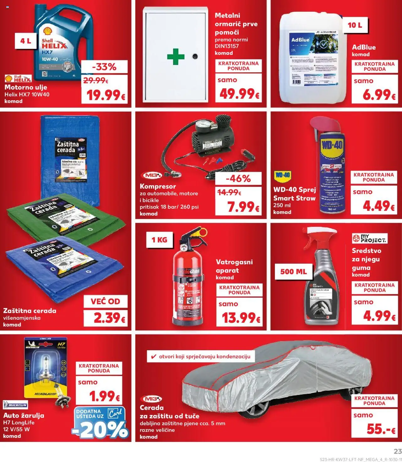 Kaufland katalog | vrijedi od 10.09.2025 | Stranica: 23 | Proizvodi: Motorno ulje, Ulje, WD-40, Kompresor