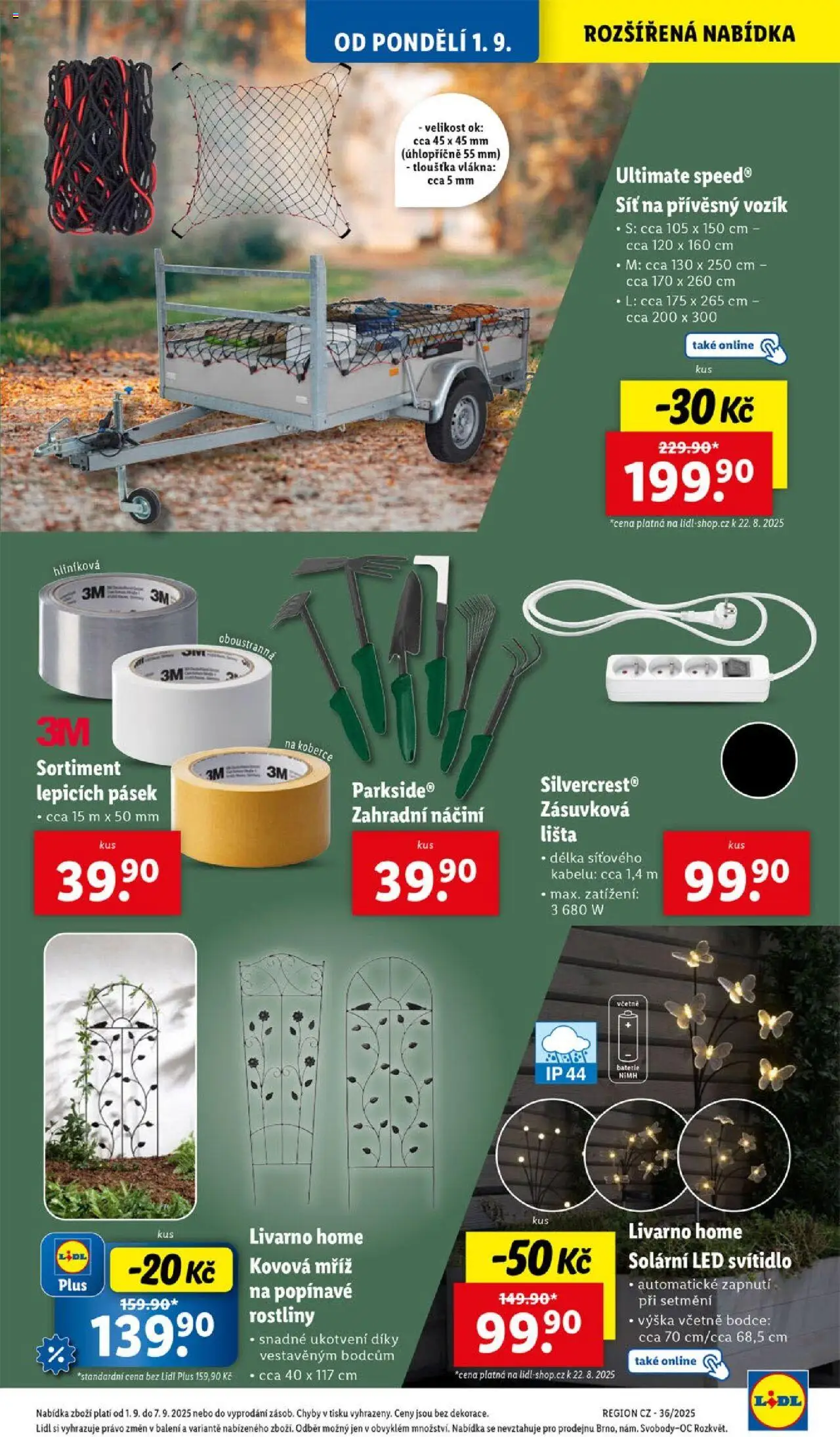 Lidl leták - Spotřební zboží od 01.09.2025 | Strana: 15 | Produkty: Parkside, Přívěsný vozík, Rostliny, Ultimate Speed