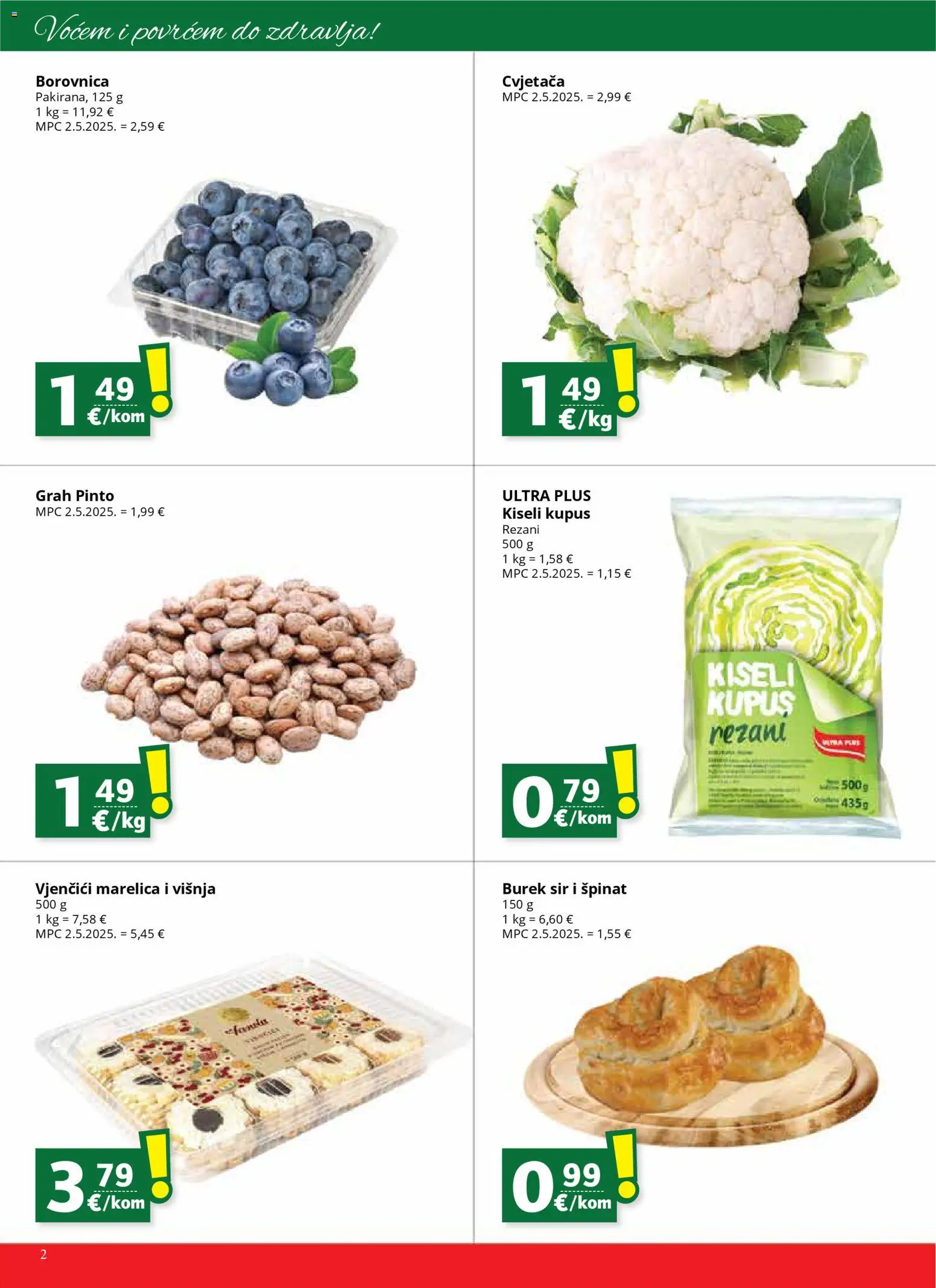 Ultra Gros katalog | vrijedi od 05.11.2025 | Stranica: 2 | Proizvodi: Sir, Kupus, Borovnica, Burek