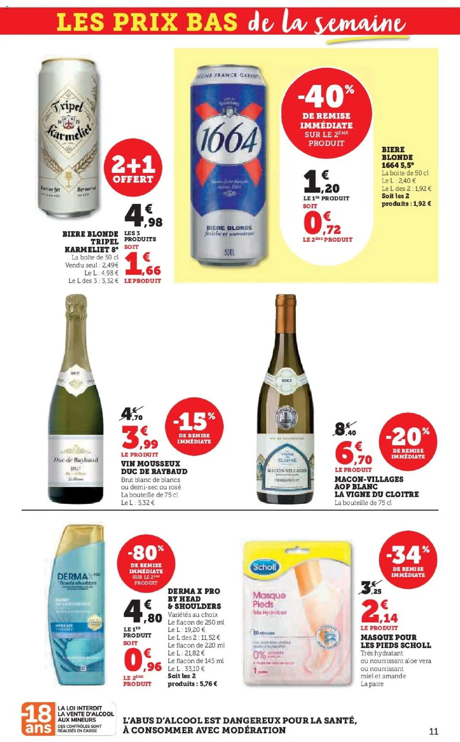 {H1} | Page: 11 | Produits: Vin mousseux, Bière blonde, Miel, Vin