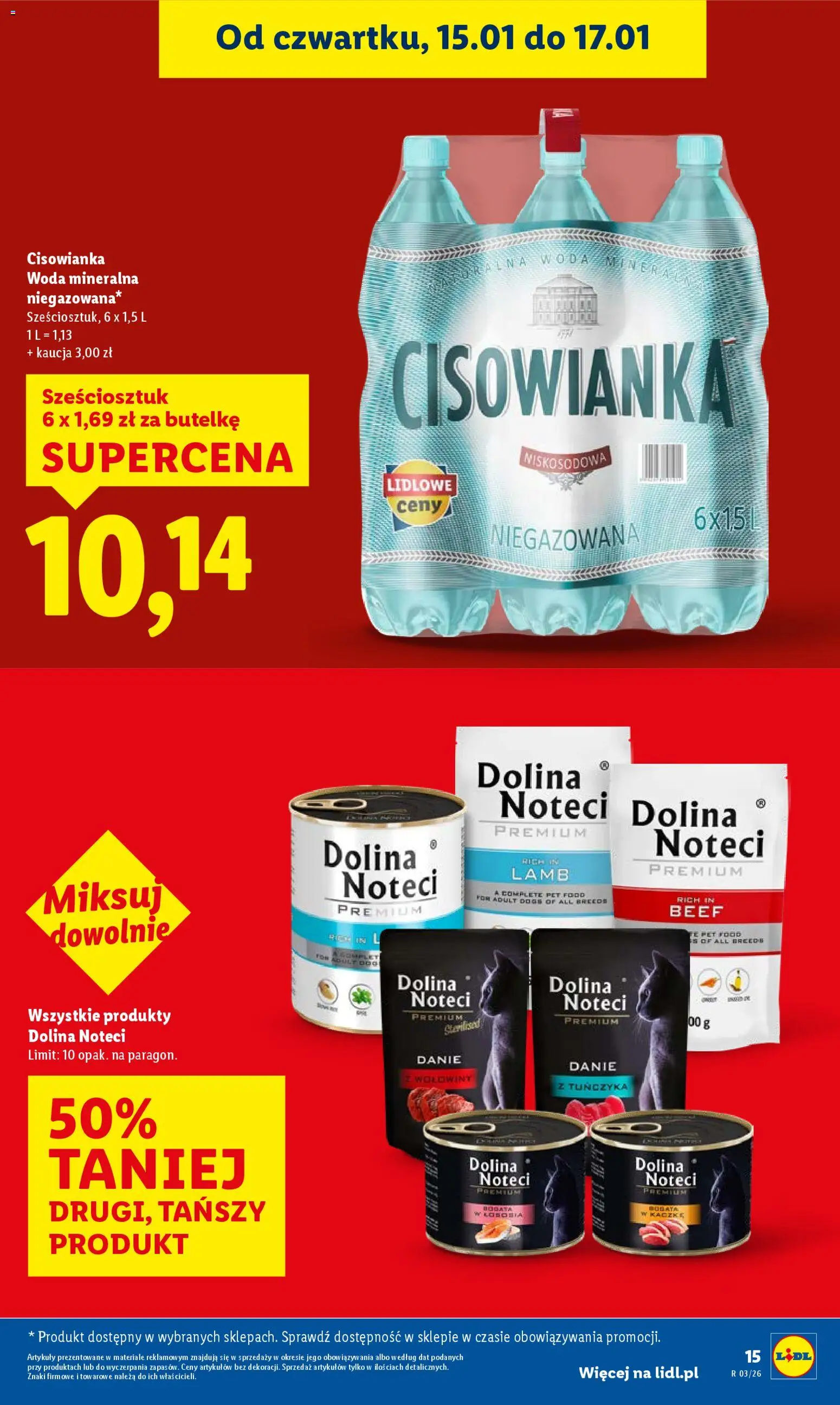 Lidl Gazetka od 15.01.2026 | Strona: 15 | Produkty: Woda