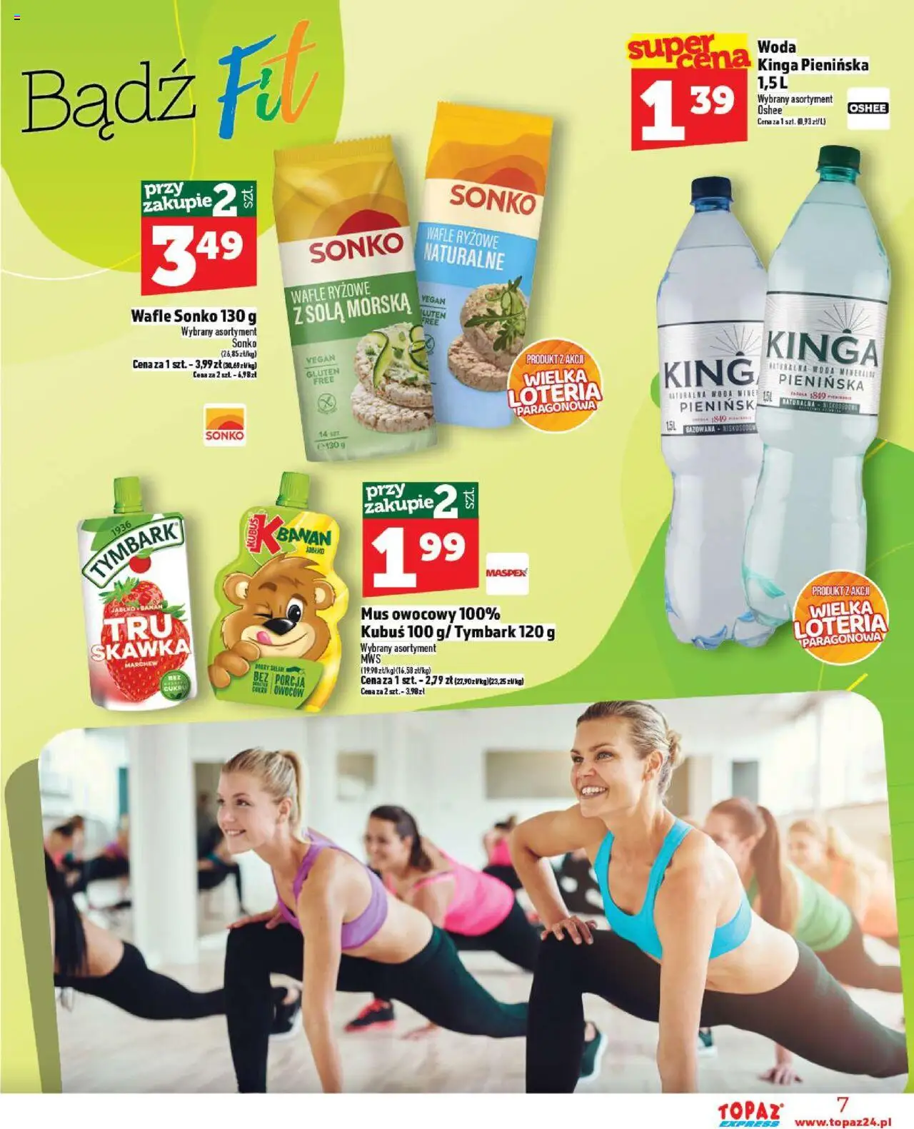 Topaz Gazetka - Express od 16.10.2025 | Strona: 7 | Produkty: Wafle, Wafle ryżowe, Woda