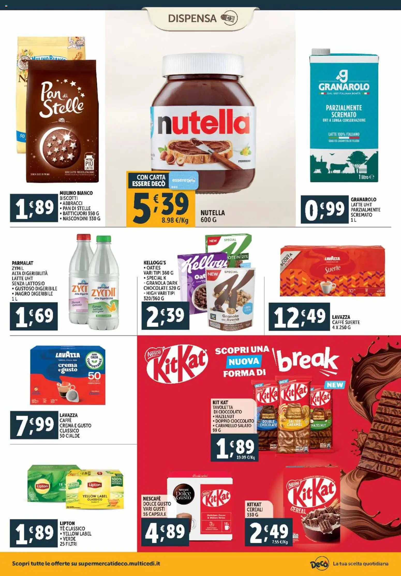 Volantino Decò del 28.10.2025 | Pagina: 12 | Prodotti: Cioccolato, Latte, Nutella, Lavazza