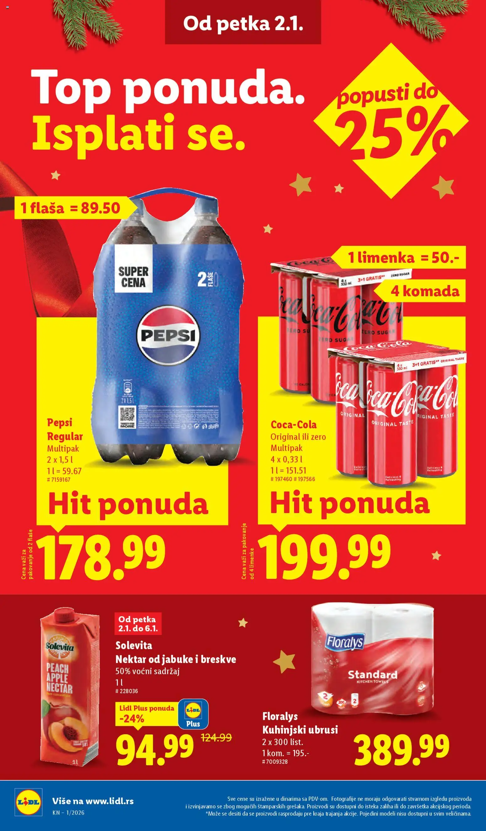 Lidl katalog - važi od 02.01.2026 | Strana: 30 | Proizvode: Nektar, Pakovanje, Jabuke, Pepsi