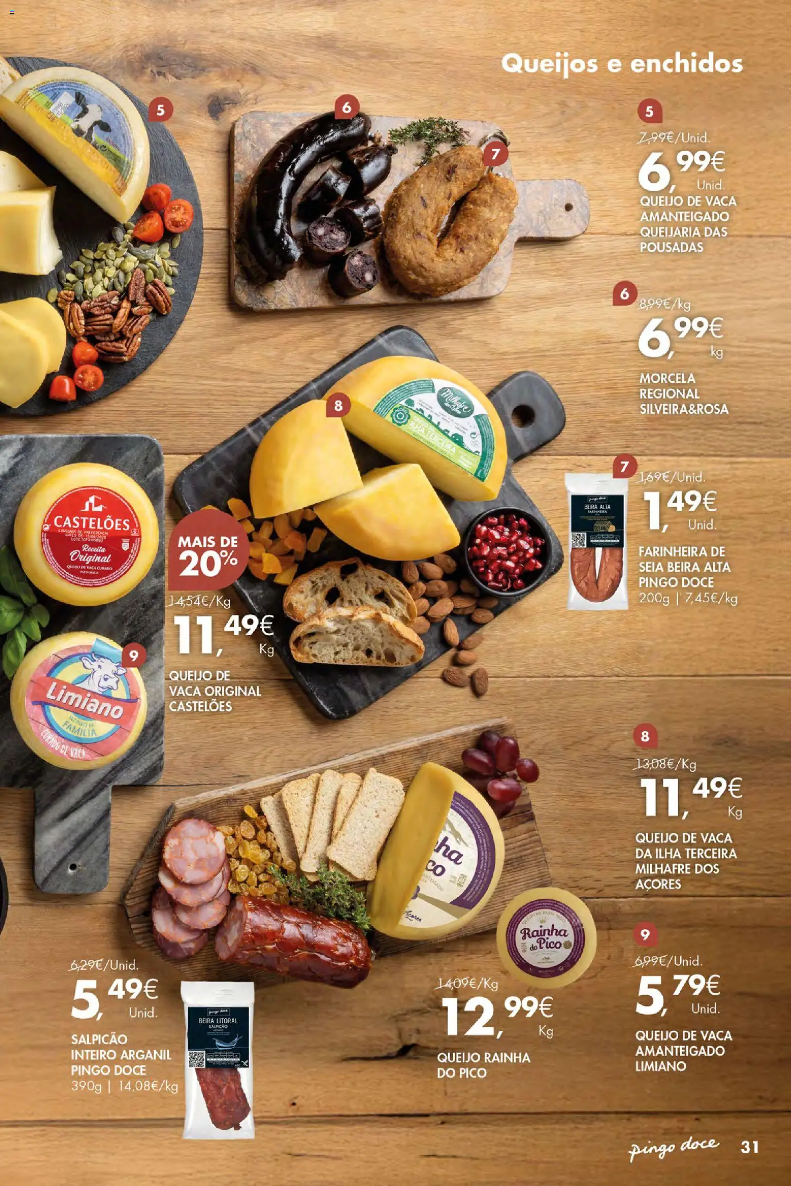 Pingo Doce Vinhos e Sabores de Portugal Açores │ válido de 15.01.2026 | Página: 31 | Produtos: Salpicão, Queijo, Maça