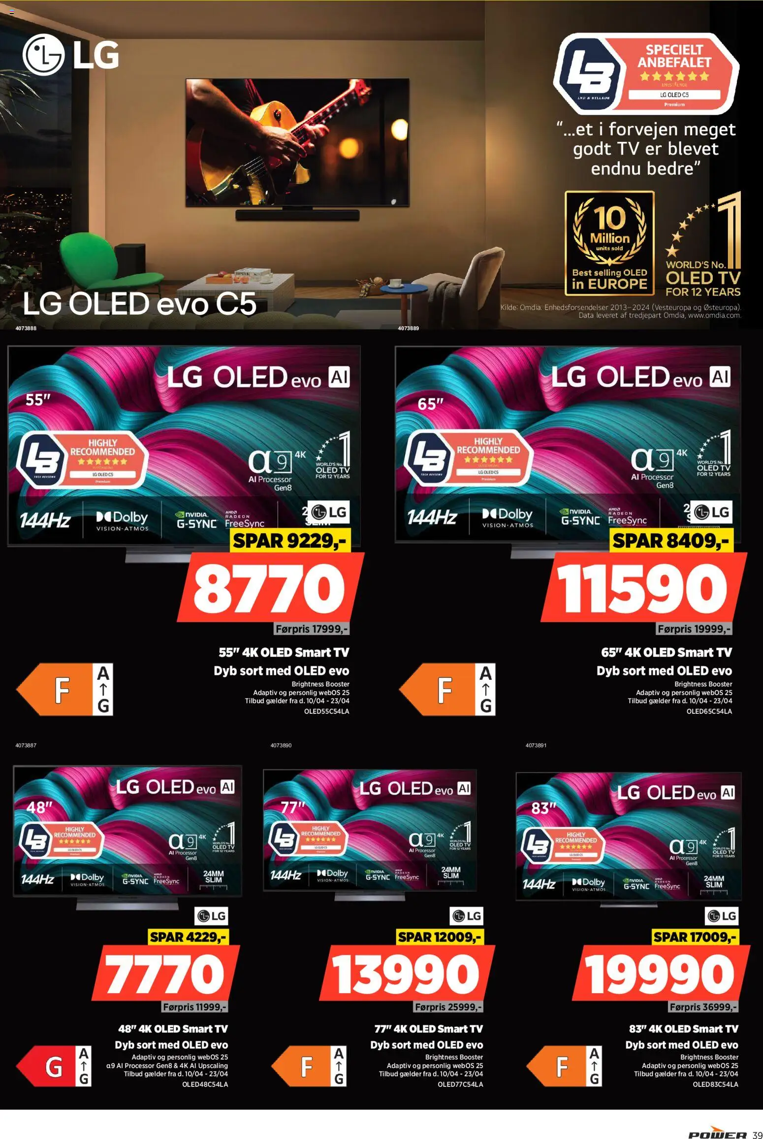 Power tilbudsavis – gyldig fra 17.04.2026 | Side: 39 | Produkter: Processor, Smart TV, TV, Lyd