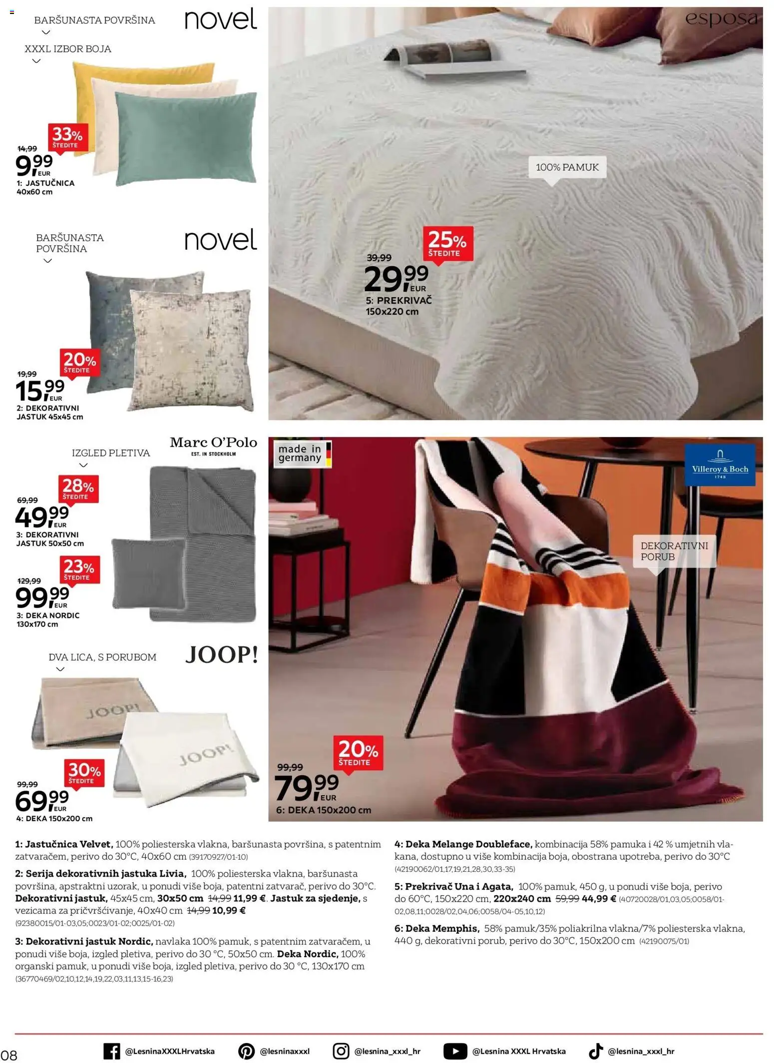 Lesnina katalog | vrijedi od 30.03.2026 | Stranica: 8 | Proizvodi: Jastuk, Jastučnica, Deka