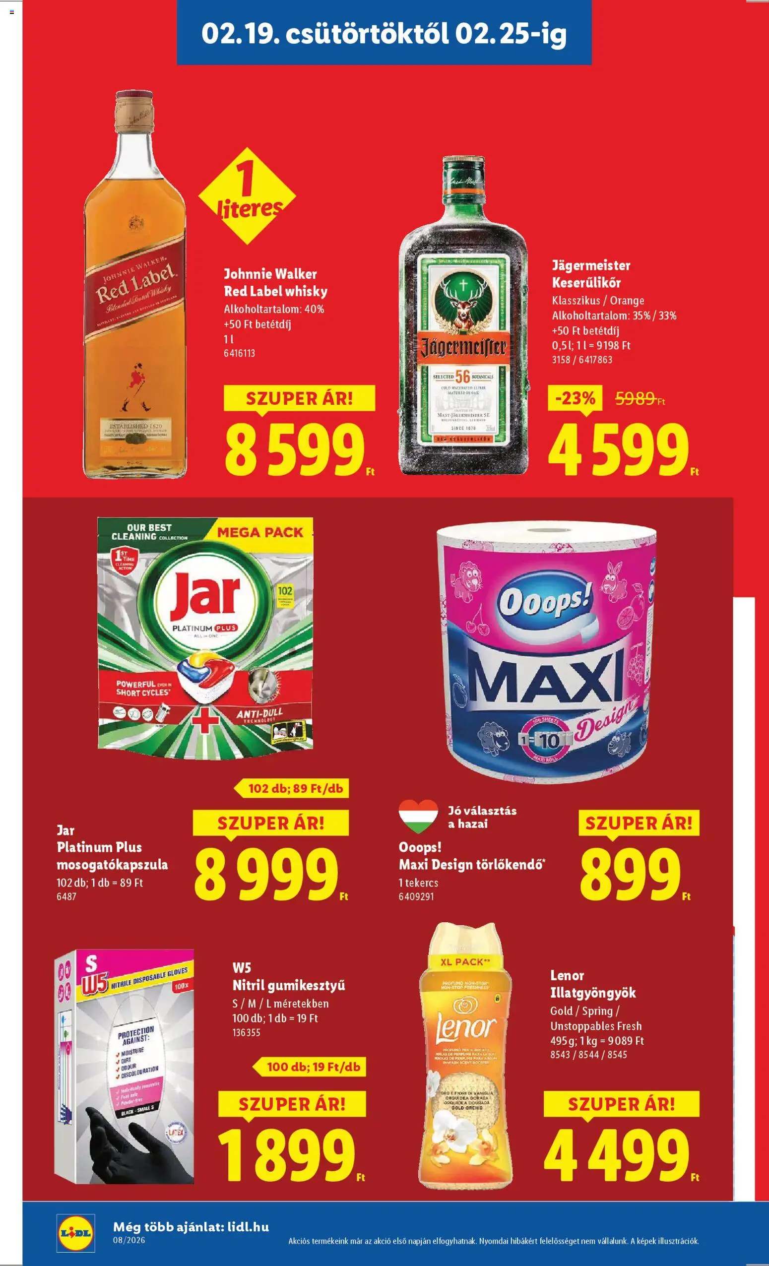 Lidl akciós ujság - amely érvényes a következő dátumtól: 19.02.2026 | Oldal: 14