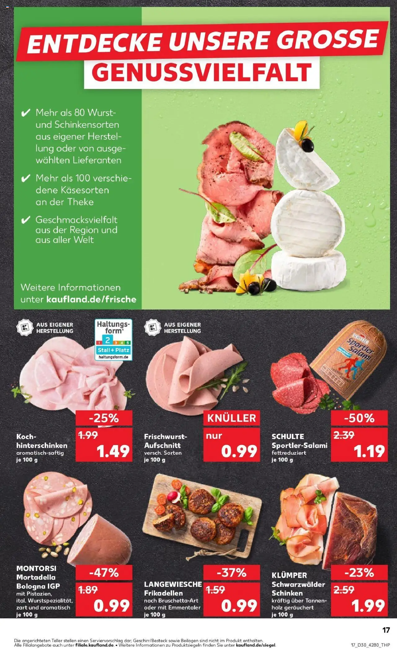 Kaufland prospekt Mannheim	 - gültig ab dem 24.07.2025 | Seite: 17 | Produkte: Theke, Wurst, Salami, Schinken