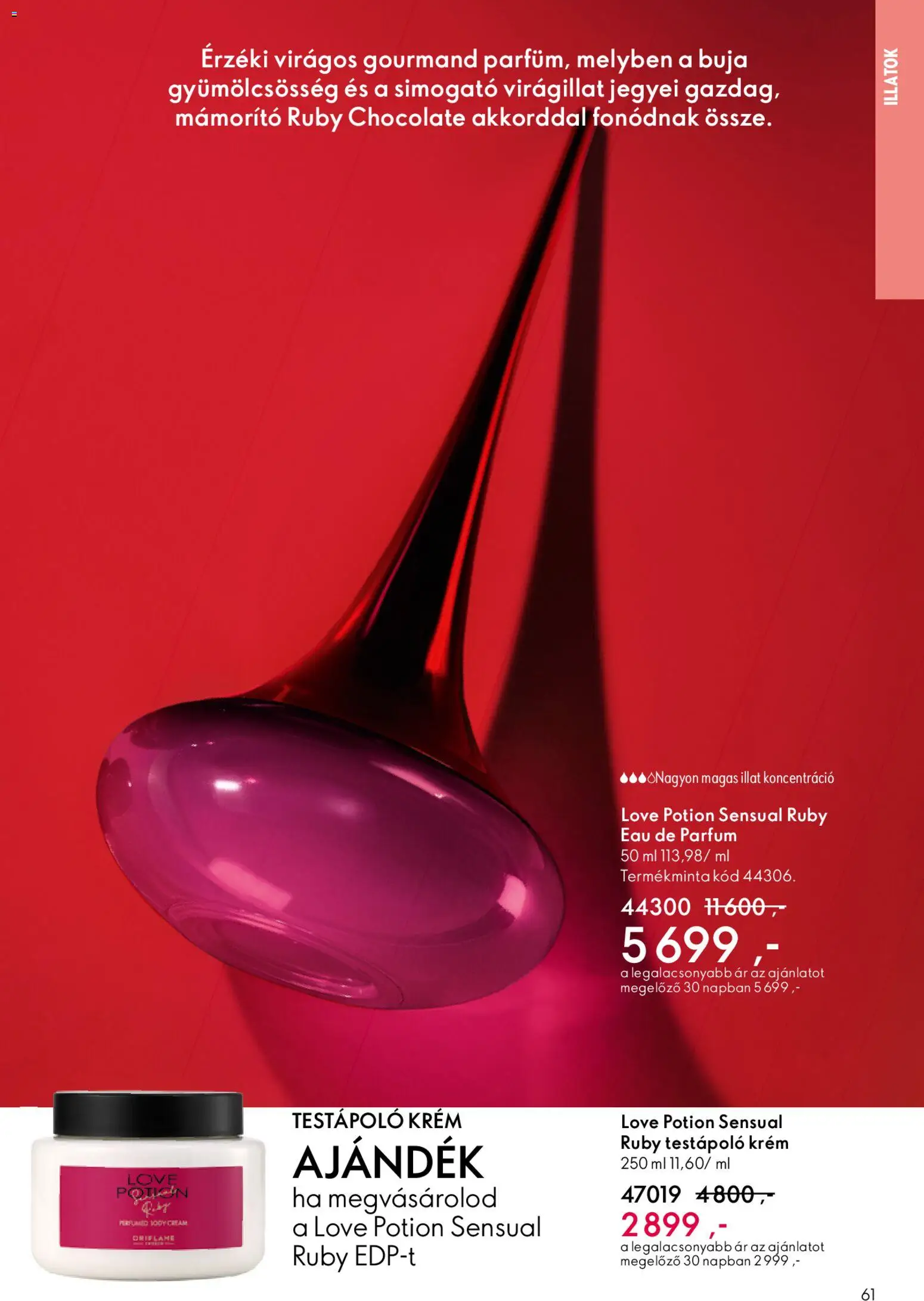 Oriflame akciós ujság - amely érvényes a következő dátumtól: 15.04.2026 | Oldal: 61 | Termékek: Parfüm, Testápoló