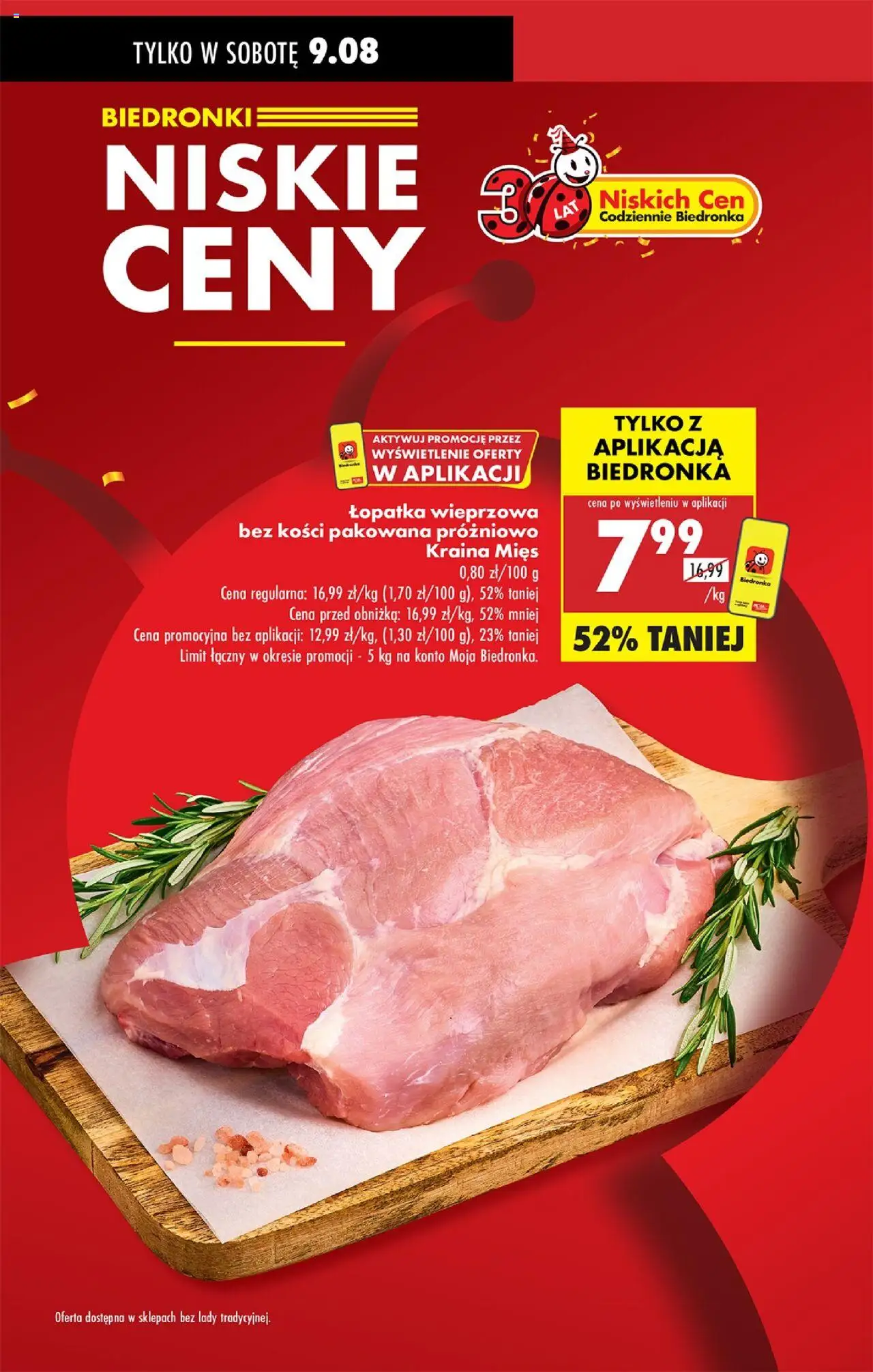 Biedronka gazetka - Najtańsza sobota od 09.08.2025 | Strona: 4 | Produkty: Kraina mięs, Łopatka wieprzowa