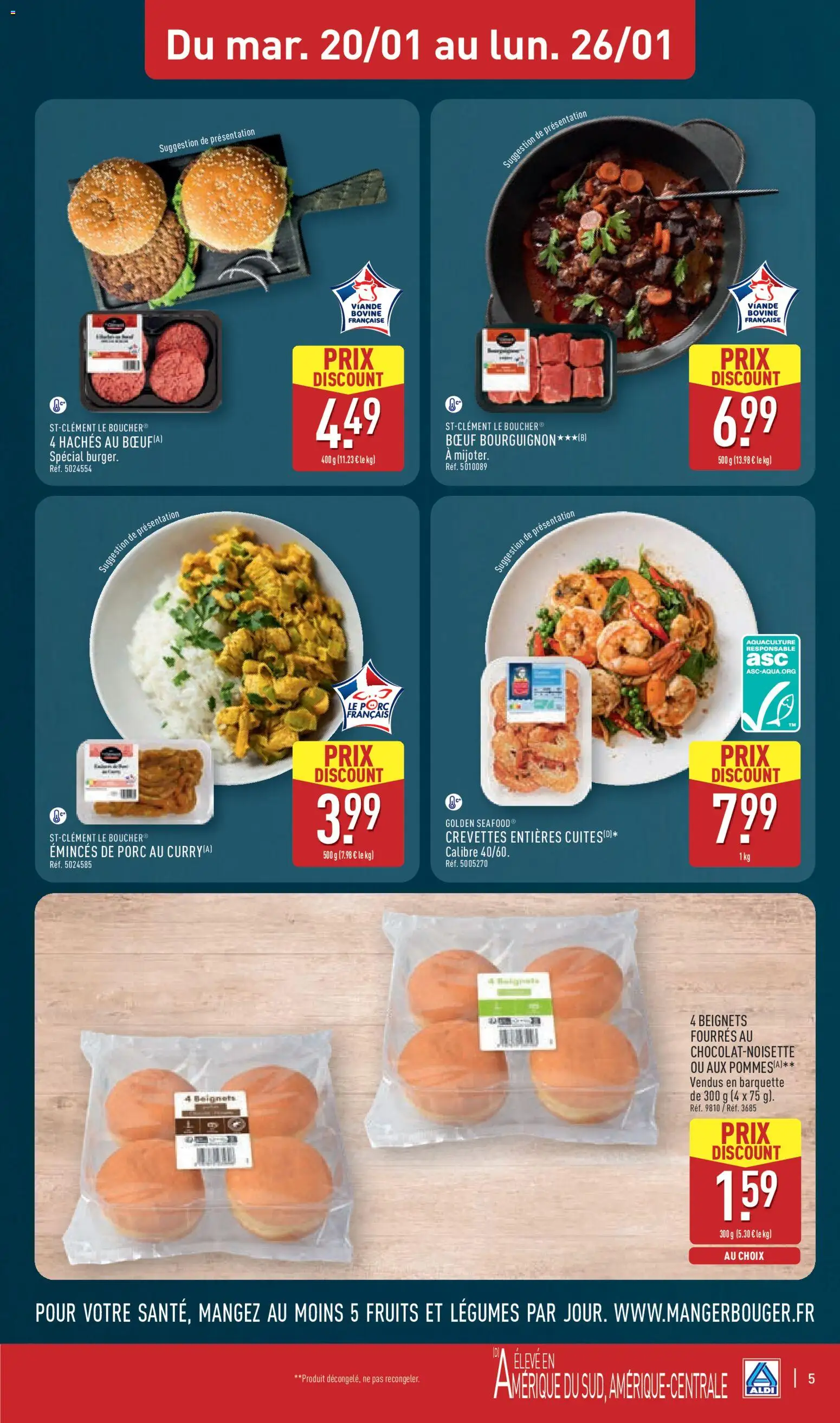 {H1} | Page: 7 | Produits: Bœuf bourguignon, Crevettes, Porc, Viande bovine