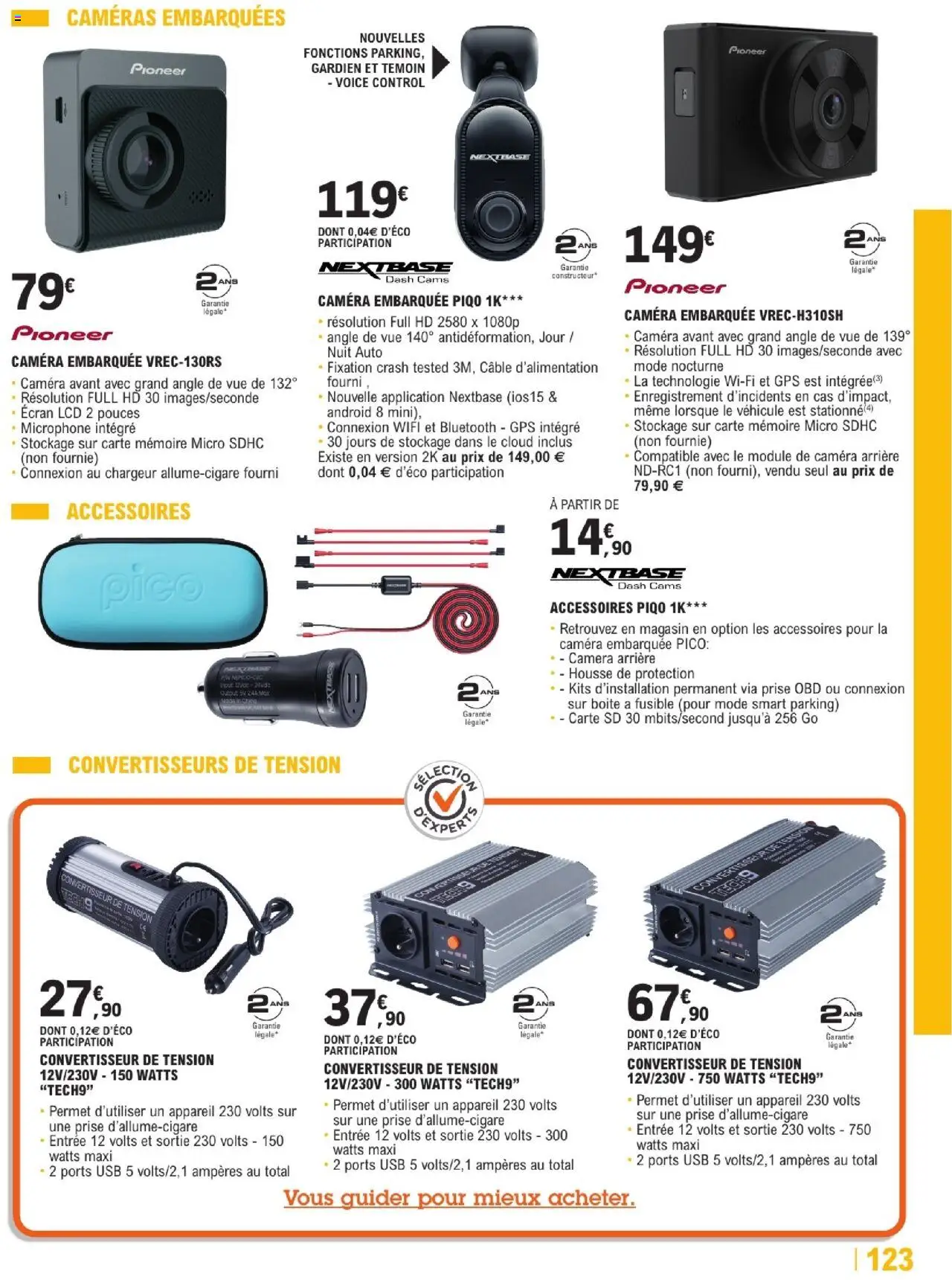  | Page: 123 | Produits: Câble, Carte mémoire, Microphone, GPS
