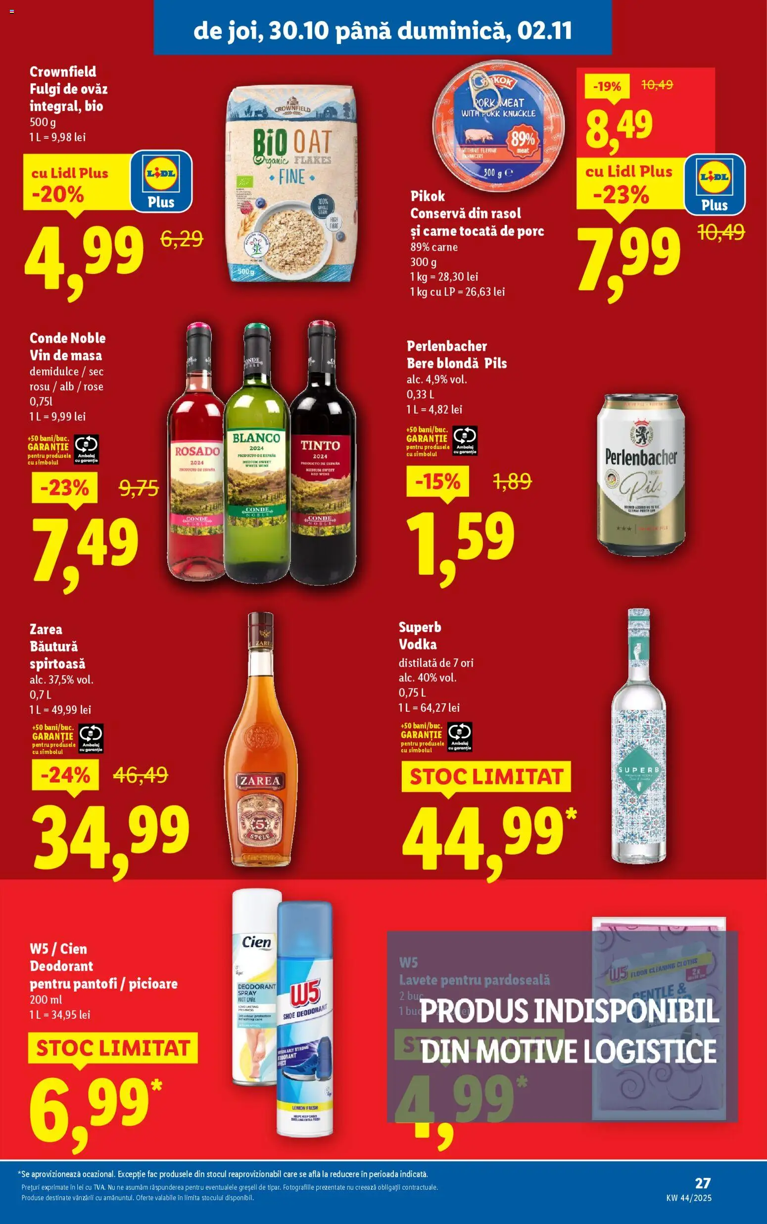 Noul catalog Lidl – valabil de la 27.10.2025 | Pagină: 27 | Produse: Şerit ödül, Pantofi, Bere, Rasol
