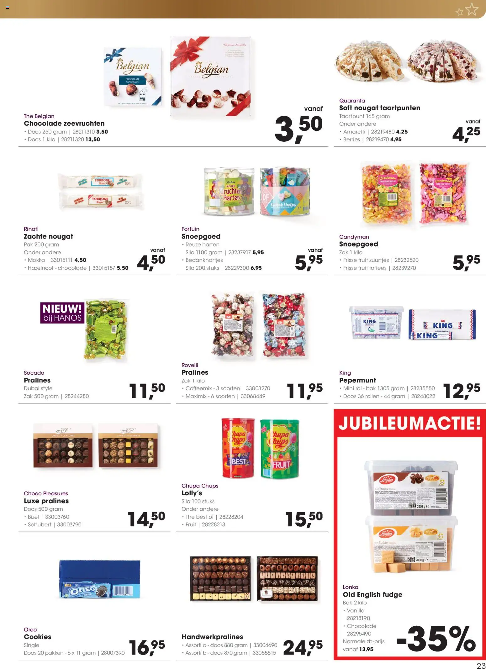 {H1} | Pagina: 23 | Producten: Chocolade, Csirkebőr, Pavilon, Oreo