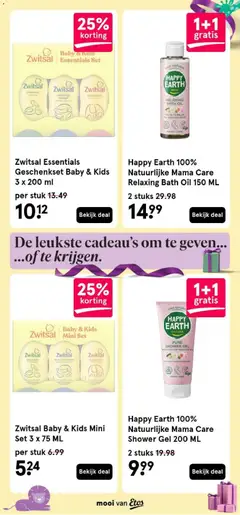 Happy Earth 100% Natuurlijke Mama Care Shower Gel 200 ML, Happy Earth 100% Natuurlijke Mama Care Shower Gel 200 ML - Voorbeeld van een folder van Etos, geldig van 23.03.2026 | Pagina: 15 | Producten: Ginkgo biloba, Gel