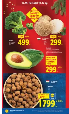 Héjas dió, /kg - amely érvényes a következő dátumtól: 11.12.2025 | Oldal: 56 | Termékek: Zeller, Dió, Brokkoli, Avokádó
