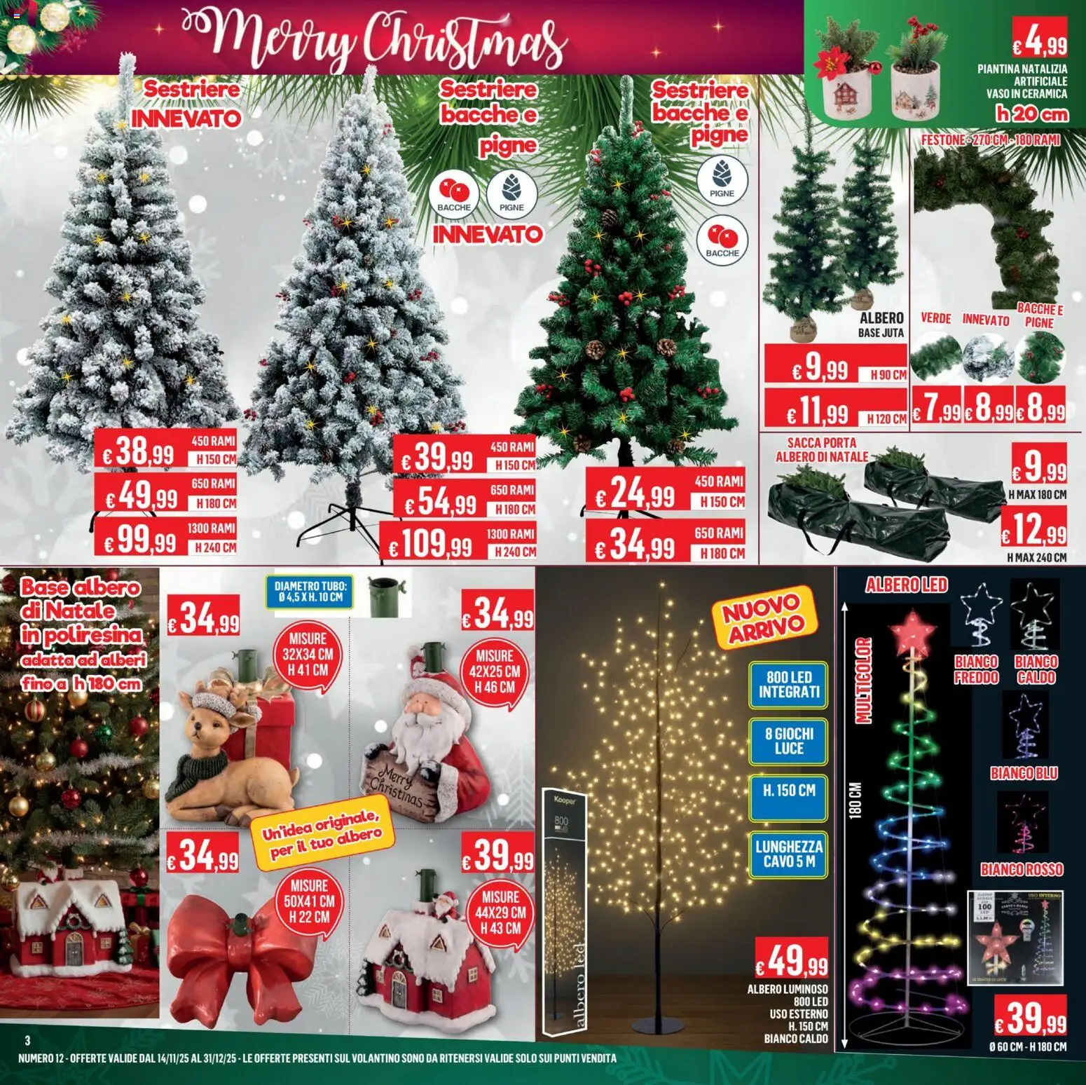 Volantino Satur del 14.11.2025 | Pagina: 3 | Prodotti: Albero di natale, Tubo, Cavo, Vaso