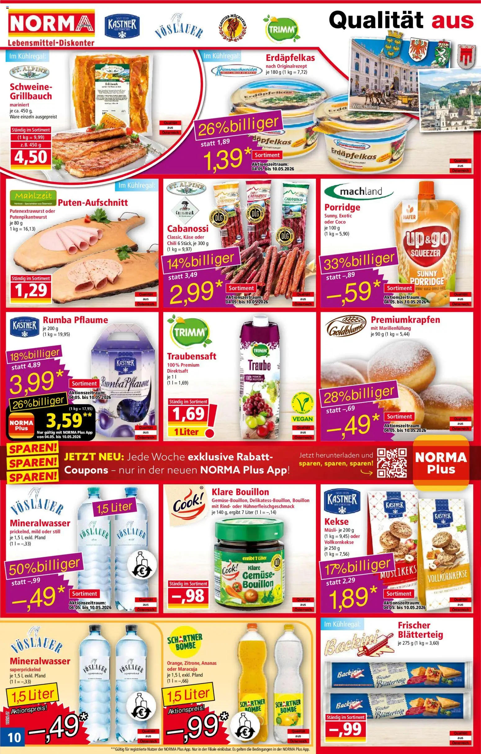 Norma Flugblatt gültig ab 04.05.2026 | Seite: 10 | Produkte: Gemüse, Chili, Käse, Ananas