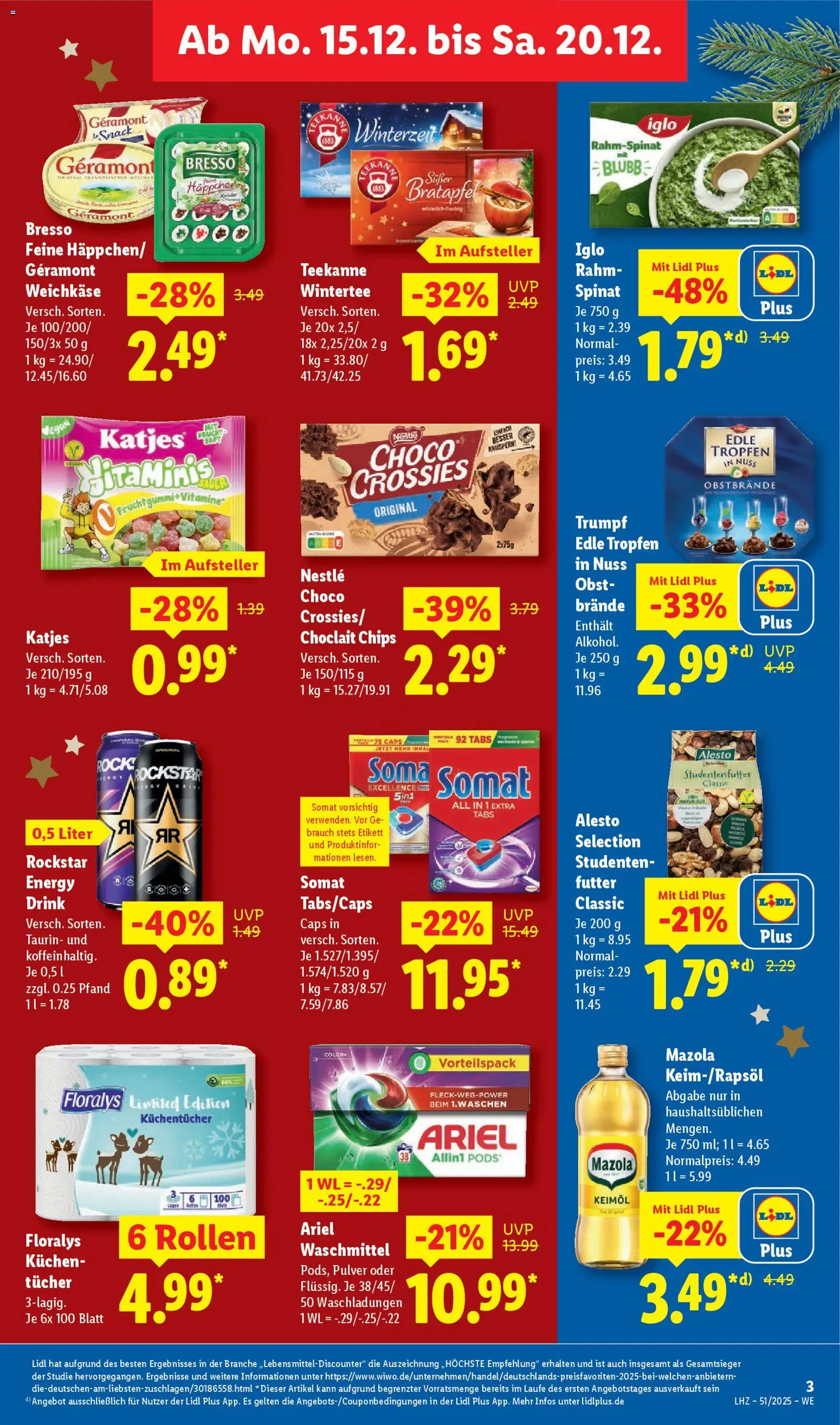 Lidl Prospekt Gedern – gültig ab 15.12.2025 | Seite: 9 | Produkte: Geramont, Katjes, Bresso, Teekanne