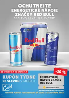 Náhled letáku ENERGETICKÉ NÁPOJE ZNAČKY RED BULL, Energetic drinks Red Bull with discount. od 15.04.2026 | Strana: 16 | Produkty: Red Bull, Energy drink