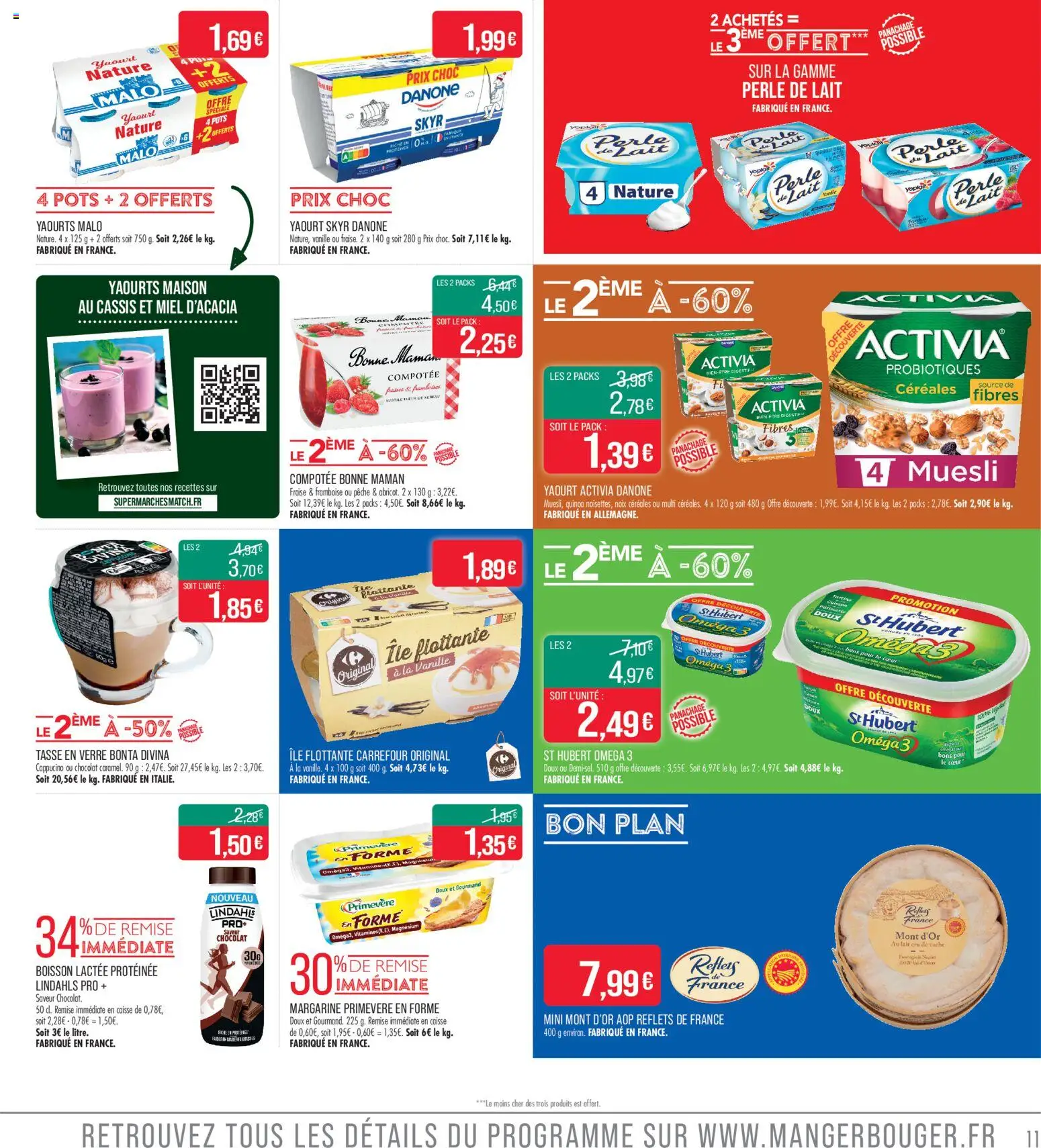 {H1} | Page: 11 | Produits: Yaourts, Miel, Chocolat, Noix