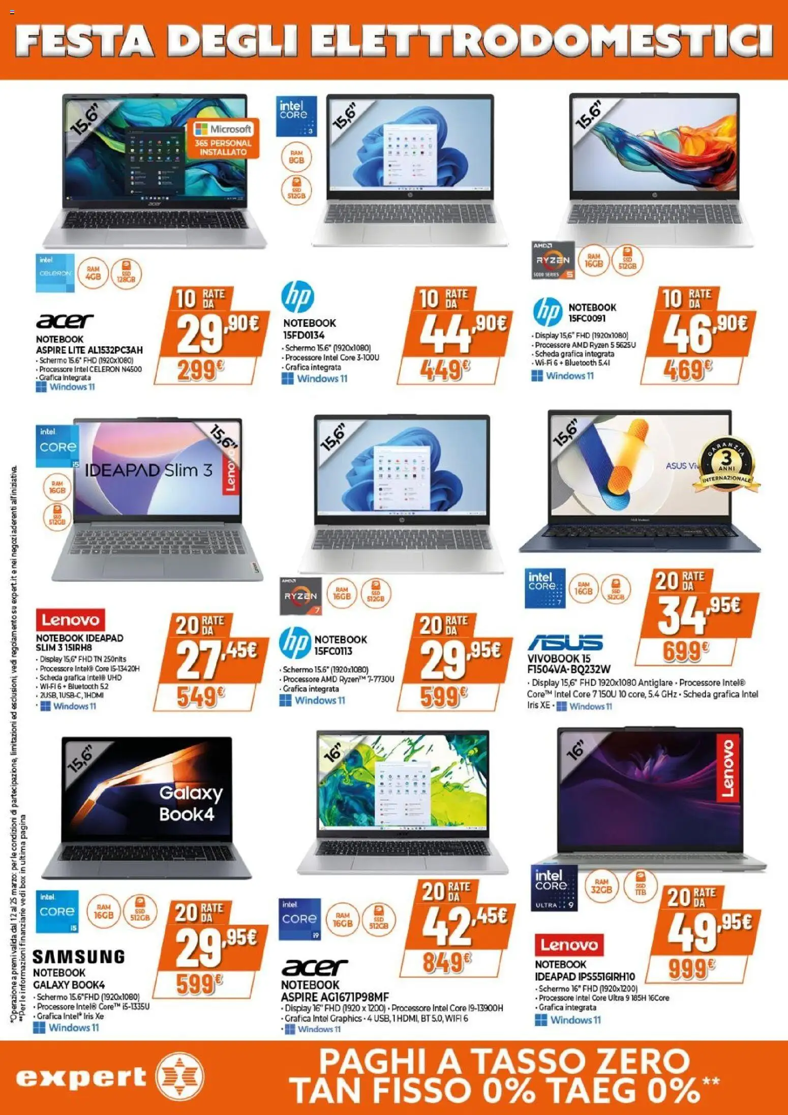 Volantino Expert del 12.03.2026 | Pagina: 21 | Prodotti: Schermo, Notebook, Samsung