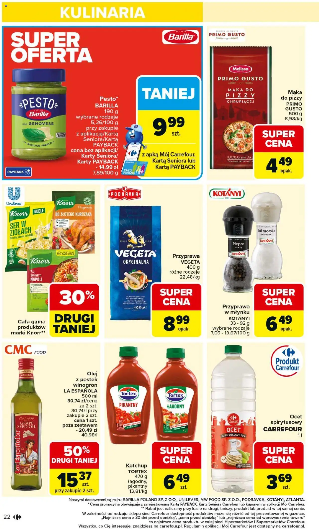 Carrefour Gazetka od 01.09.2025 | Strona: 24 | Produkty: Mąka do pizzy, Sól morska, Olej, Sól