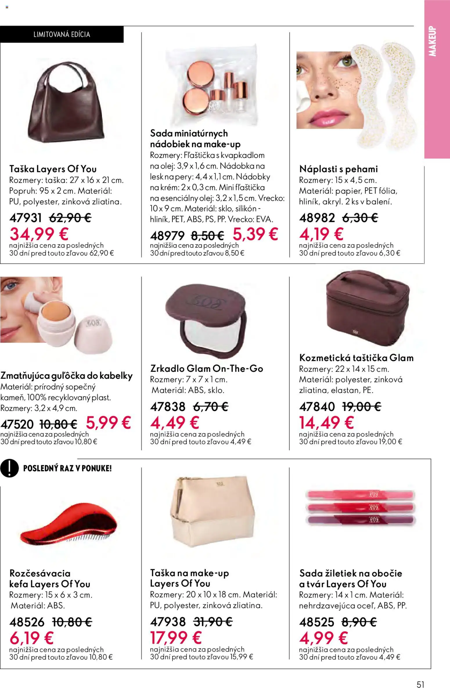 Nové Oriflame akcie – leták je platný od 15.04.2026 | Strana: 51 | Produkty: Zrkadlo, Lesk na pery, Taška