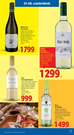 Koch Irsai Olivér, Grépfrút, szőlővirág és sárgabarack jelenik meg illatában, melyet ízében fűszeres citrusok, üde savak és könnyed lecsengés tesz felejthetetlenné. +50 Ft betétdíj - amely érvényes a következő dátumtól: 08.01.2026 | Oldal: 3