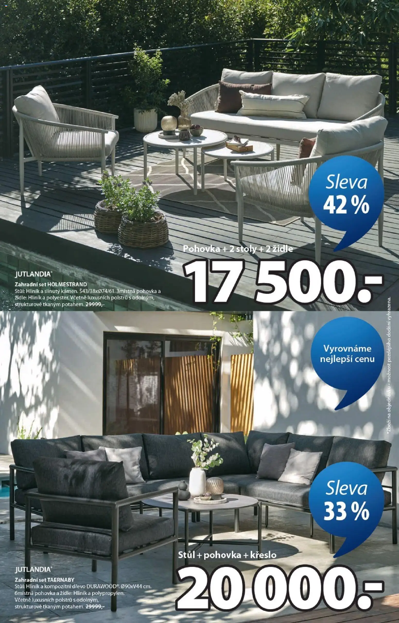 JYSK leták od 15.04.2026 | Strana: 5 | Produkty: Pohovka, Křeslo, Stůl, Židle