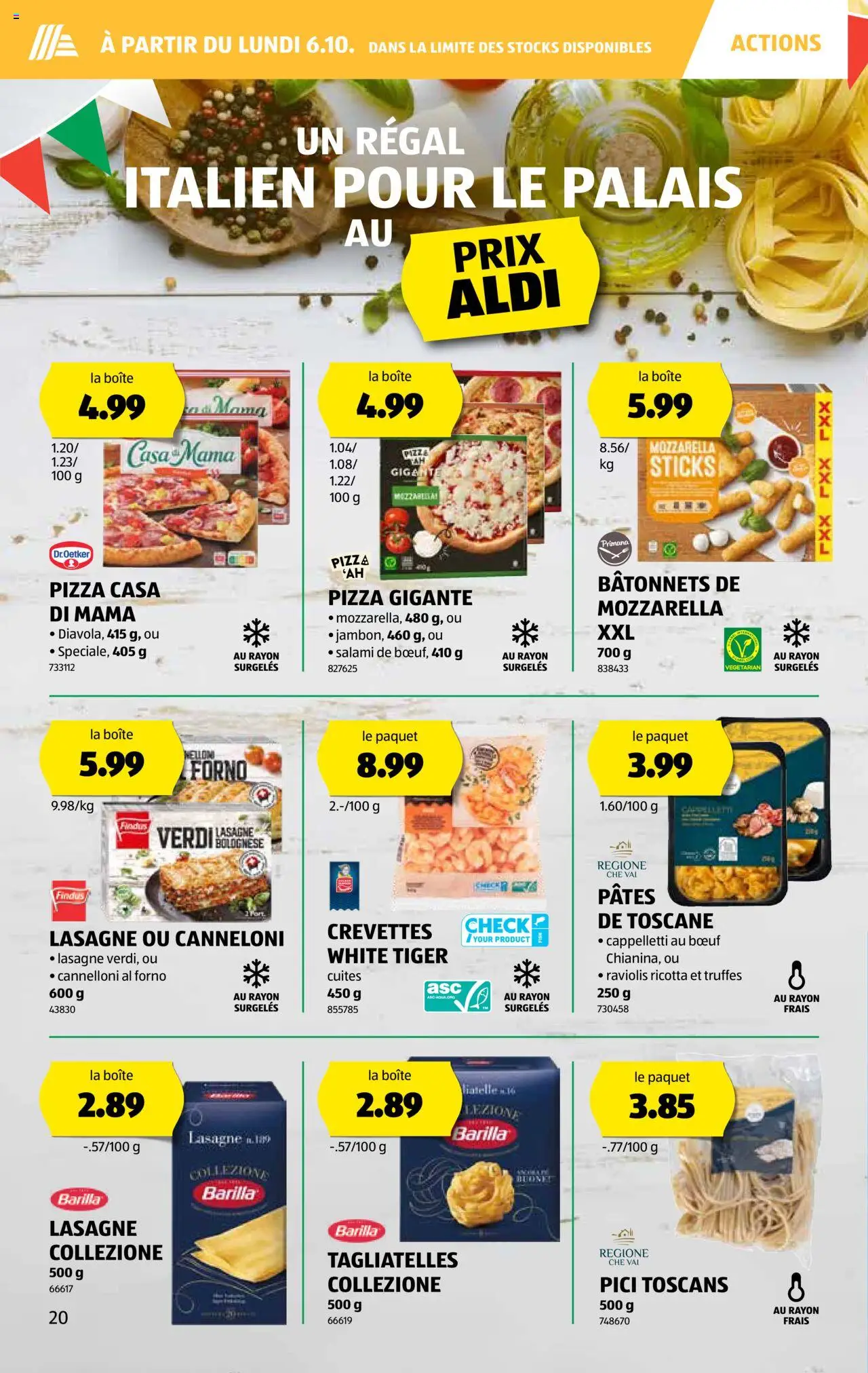 Aldi Aktionen FR – gültig ab 02.10.2025 | Seite: 21 | Produkte: Regal, Barilla, Salami, Pizza