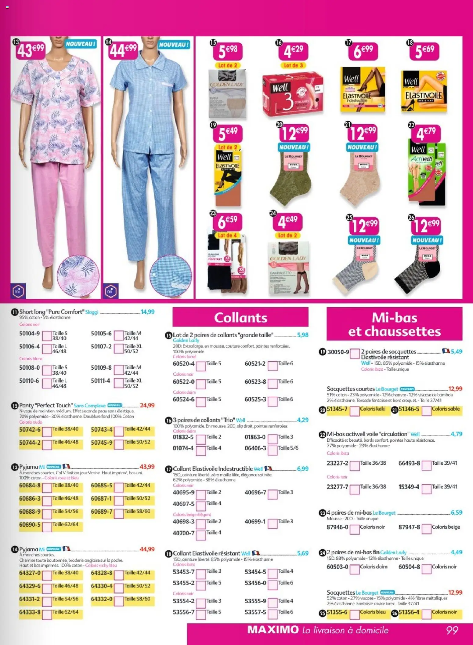 {H1} | Page: 99 | Produits: Kaki, Mousse, Chemise, Pyjama