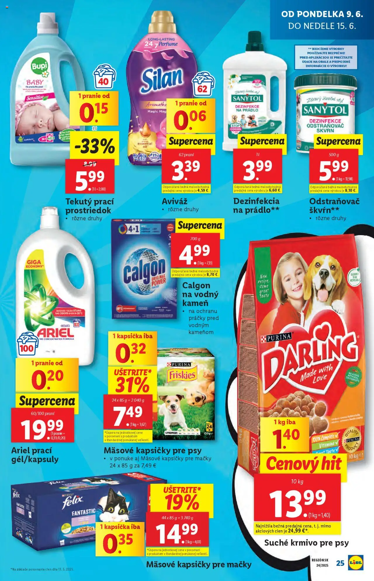 Lidl leták │ platný od 09.06.2025 | Strana: 29 | Produkty: Práčky, Felix, Aviváž, Odstraňovač škvŕn