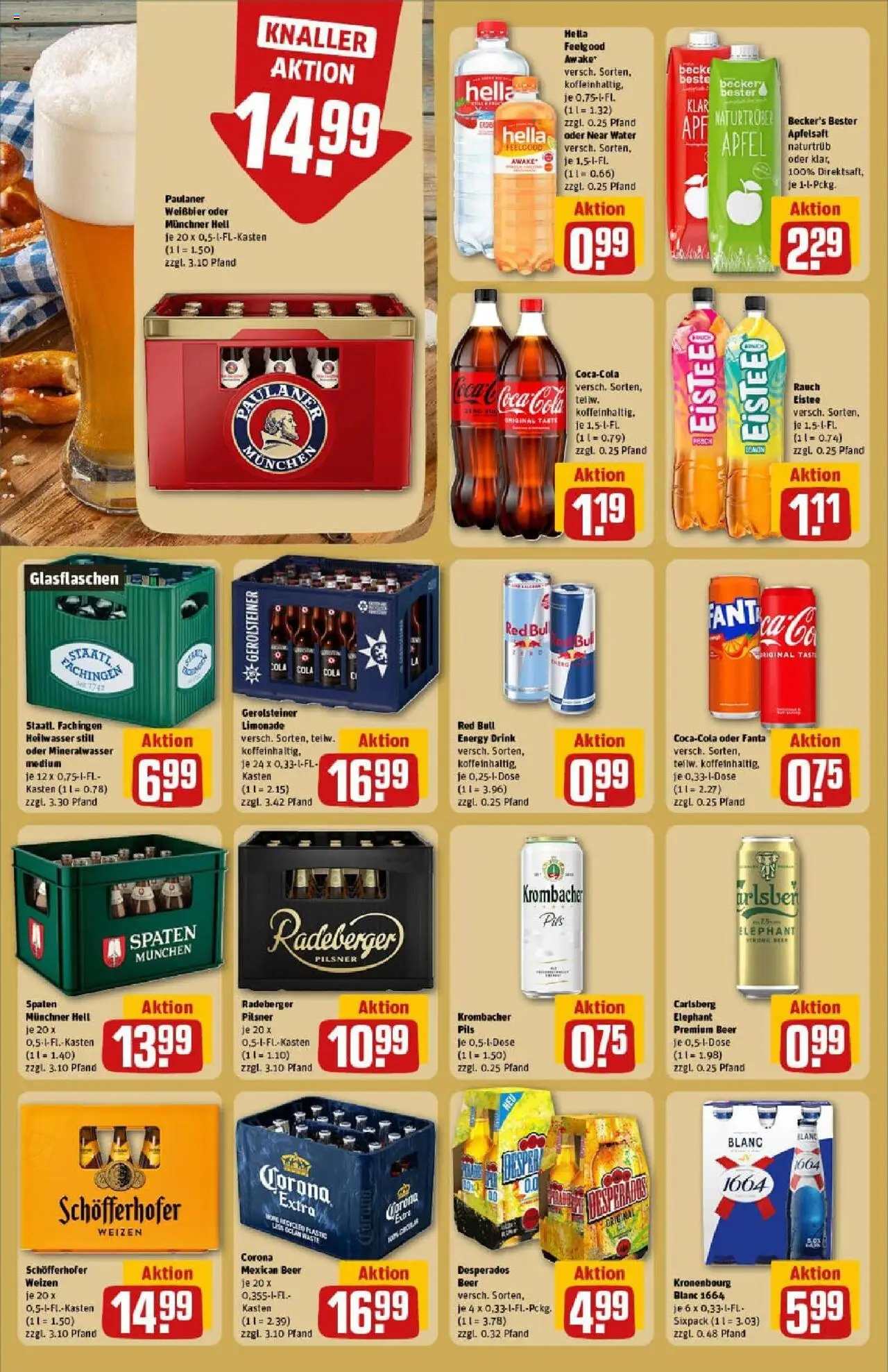 Rewe prospekt Butzbach	 - gültig ab dem 27.07.2025 | Seite: 18 | Produkte: Fanta, Carlsberg, Mineralwasser, Hella