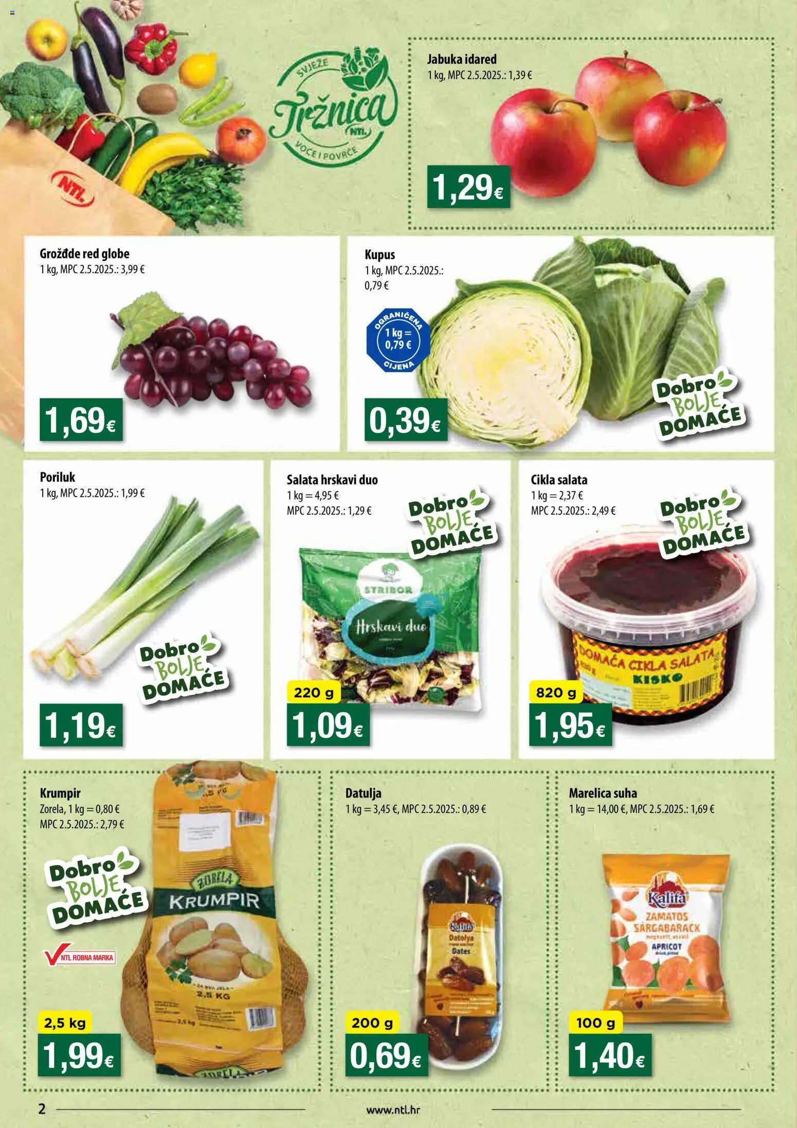 NTL katalog | vrijedi od 29.10.2025 | Stranica: 2 | Proizvodi: Cikla, Kupus, Poriluk, Datulja