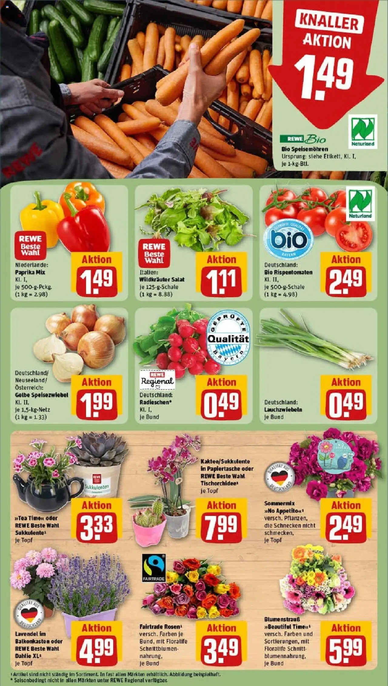 Rewe prospekt Münchsmünster	 - gültig ab dem 29.06.2025 | Seite: 9 | Produkte: Paprika, Lavendel, Salat