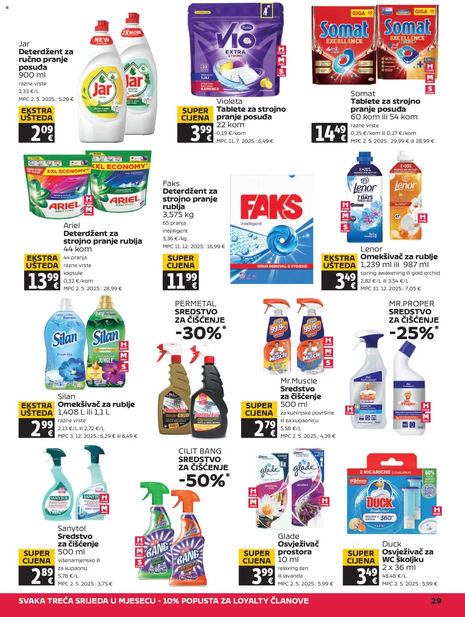 Tommy katalog | vrijedi od 15.01.2026 | Stranica: 29 | Proizvodi: Deterdžent, Violeta, Ariel, Lenor