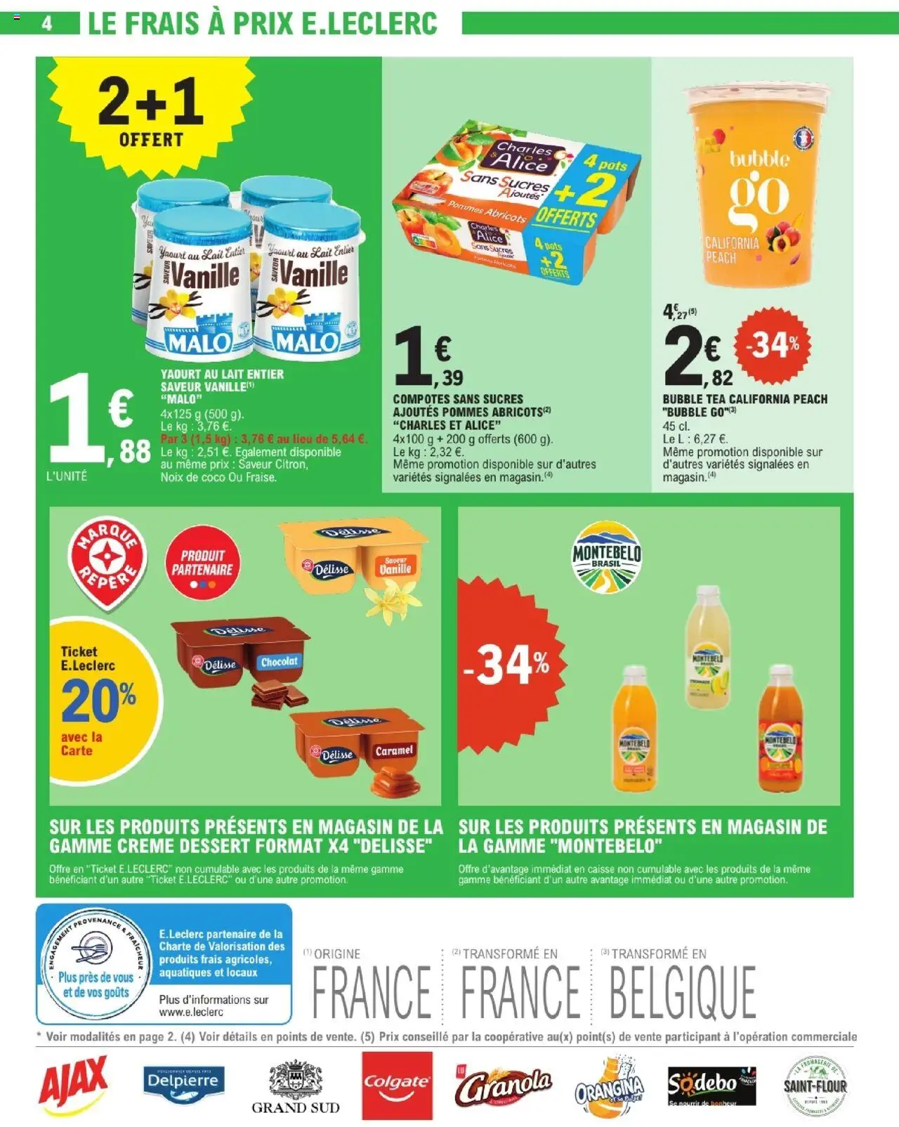  | Page: 4 | Produits: Lait, Yaourt, Pommes, Granola