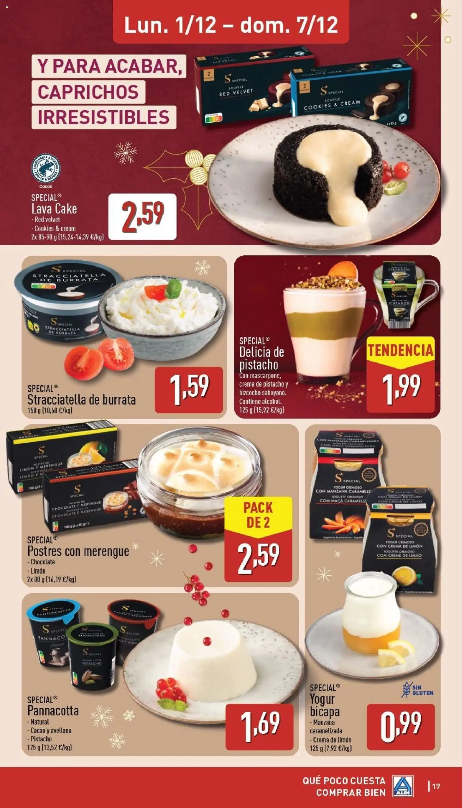 Aldi folleto Península │ válido desde el 01.12.2025 | Página: 17 | Productos: Yogur, Manzana, Crema, Bizcocho
