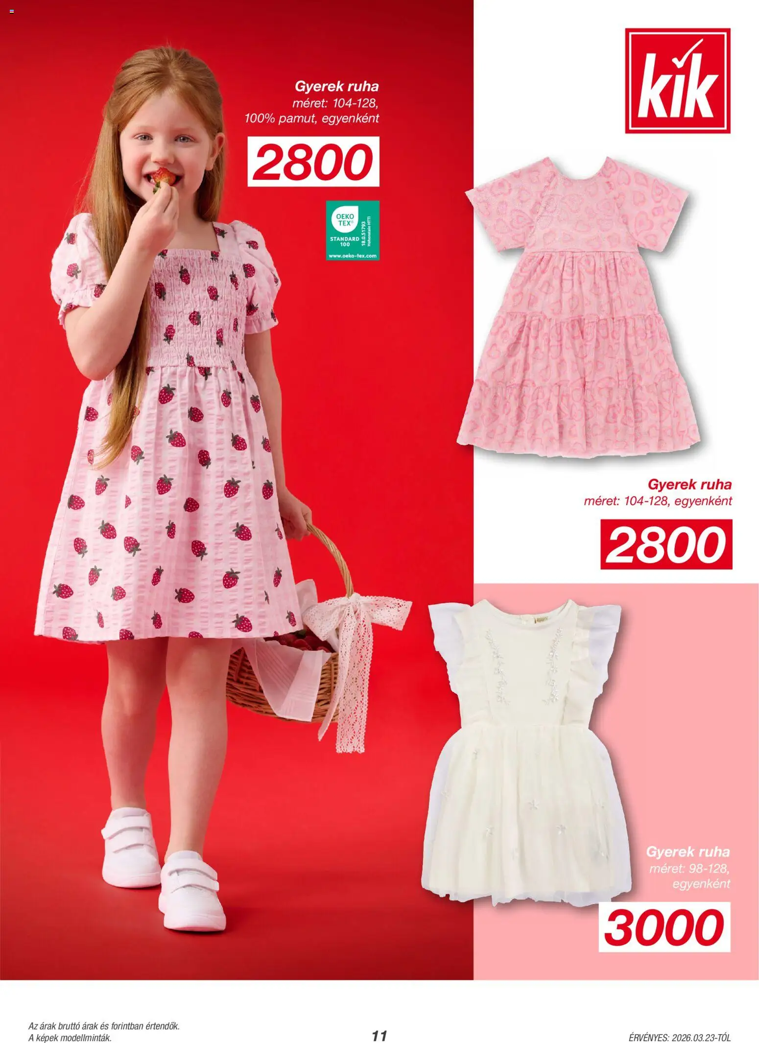 Kik akciós ujság - amely érvényes a következő dátumtól: 23.03.2026 | Oldal: 11 | Termékek: Ruha