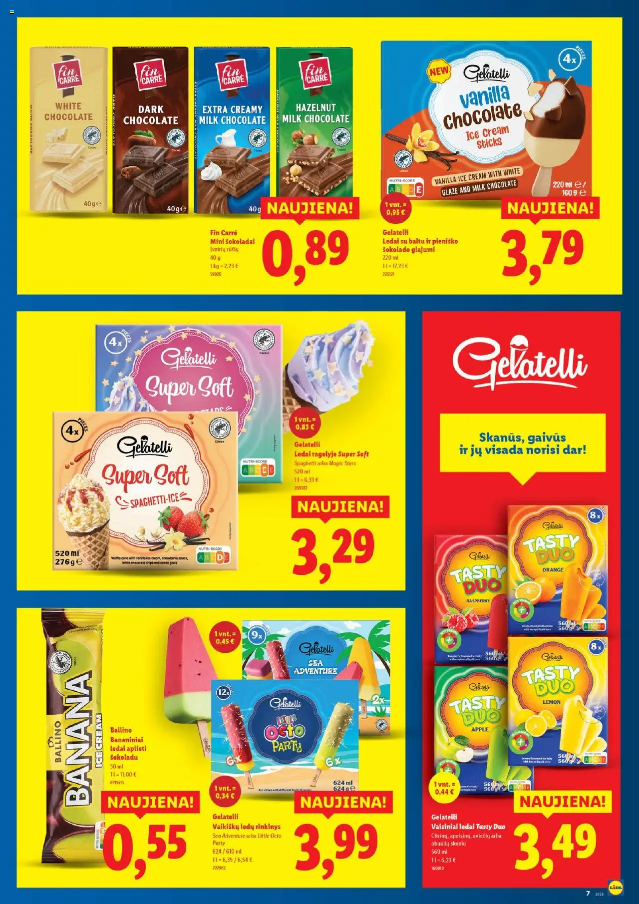 LIDL - Leidinys - Naujienos│galioja nuo 04.08.2025 | Puslapis: 7 | Prekių: Ledai