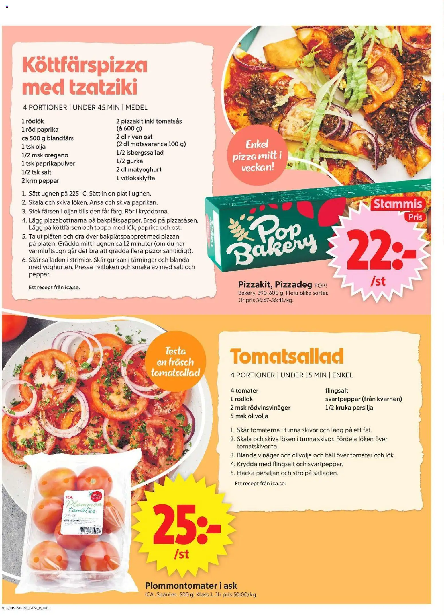 ICA Supermarket reklamblad aktuell från 13.04.2026 | Sida: 5 | Produkter: Tzatziki, Peppar, Olja, Pizza