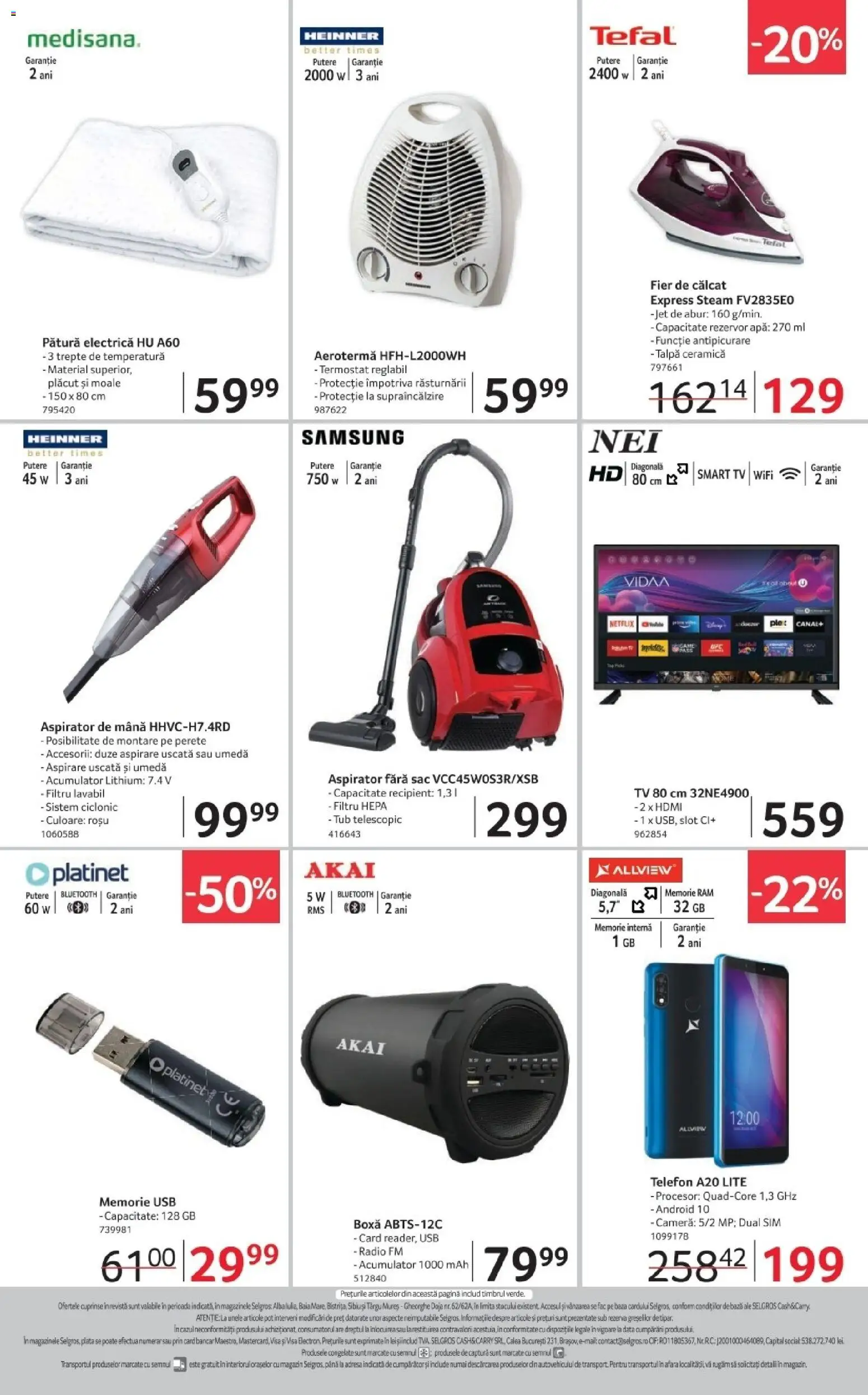 Noul catalog Selgros – valabil de la 31.10.2025 | Pagină: 24 | Produse: Fier de călcat, Aspirator, Pătură, Apă