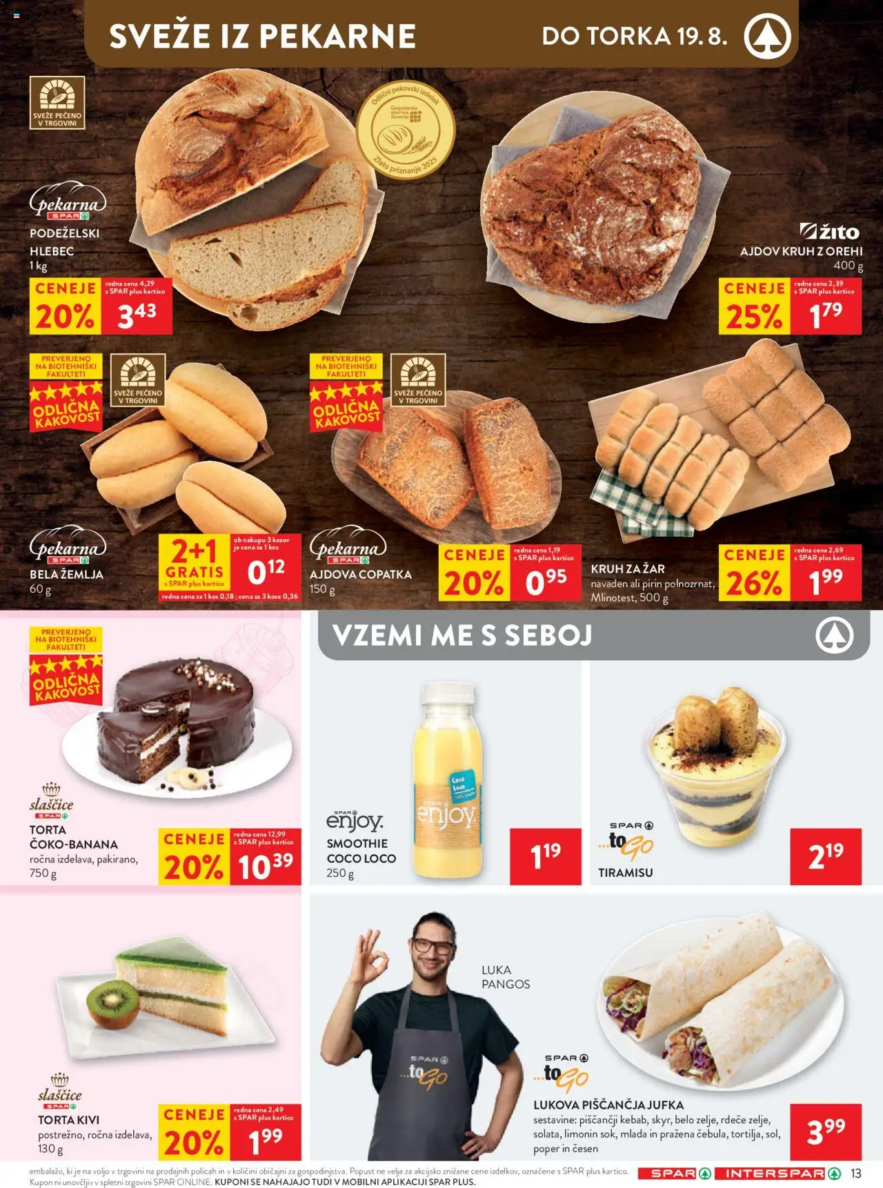 Spar katalog 33/25 │ velja od 13.08.2025 | Stran: 16 | Izdelki: Kos, Hlebec, Kivi, Poper