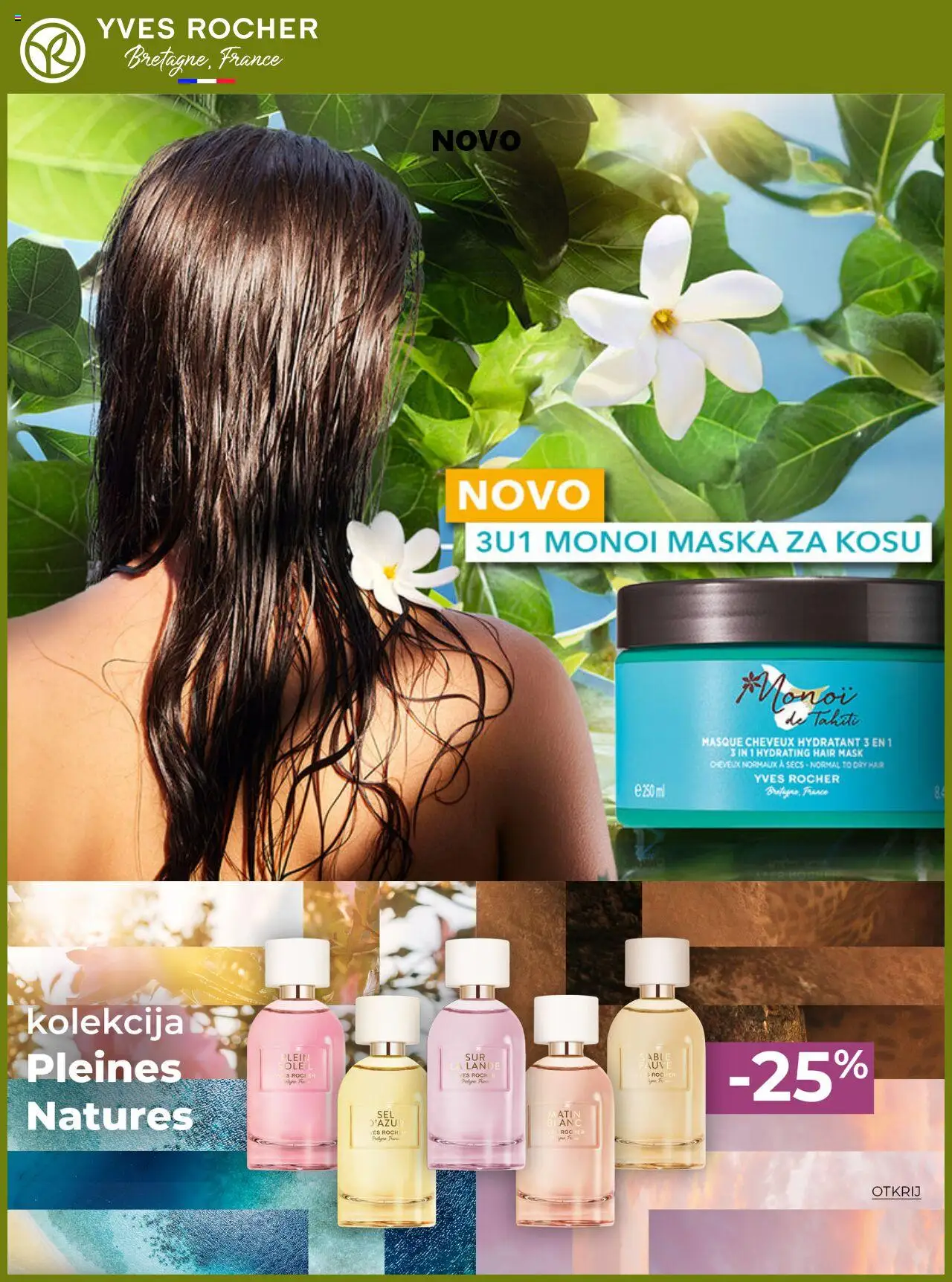 Yves Rocher katalog | vrijedi od 02.06.2025 | Stranica: 1 | Proizvodi: Maska za kosu, Maska