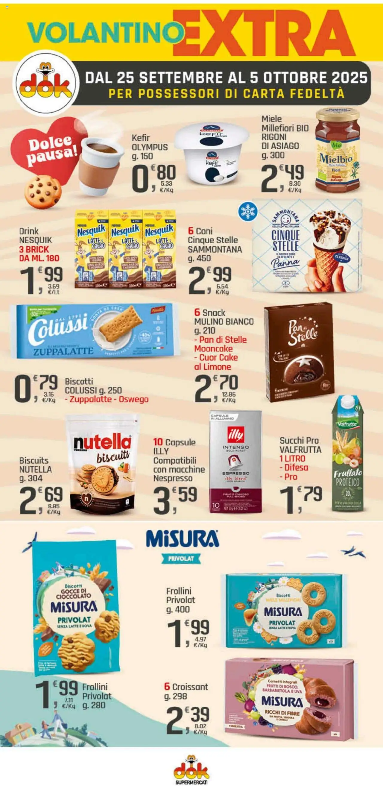 Volantino DOK del 25.09.2025 | Pagina: 14 | Prodotti: Uova, Latte, Limone, Cacao